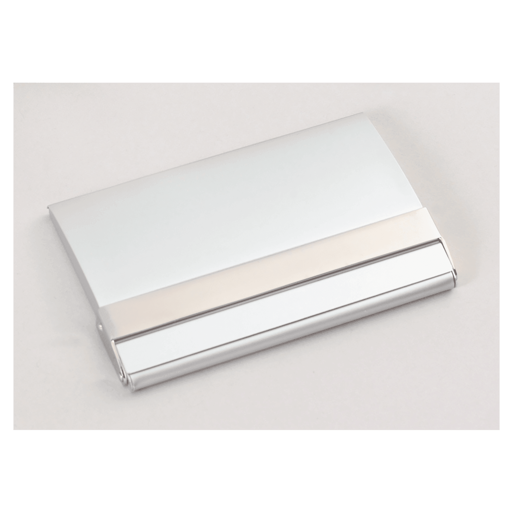2 1/2" x 3 3/4" Matte Silver Business Card Case