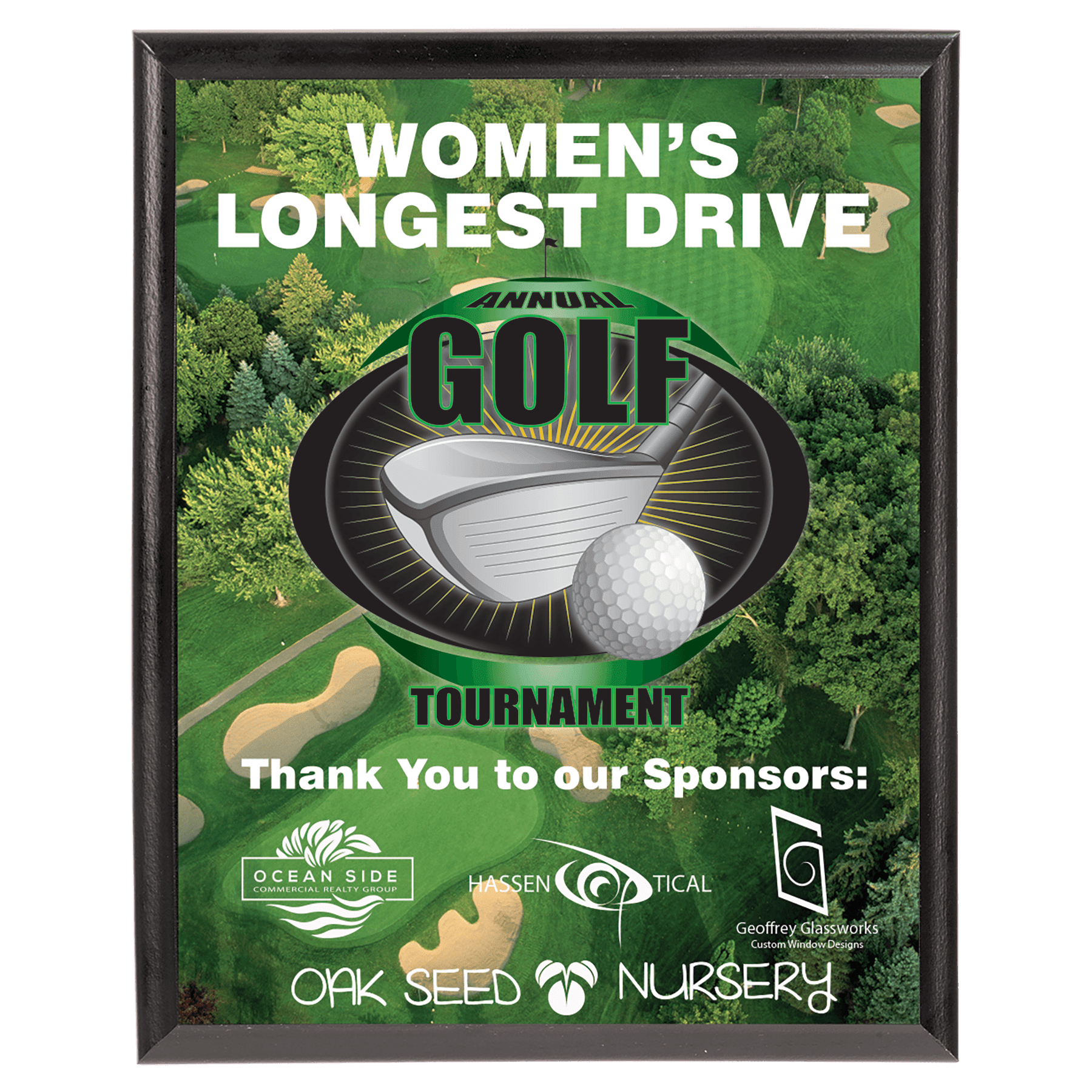 8" x 10" Unisub Sublimatable Plaque with Black Edge