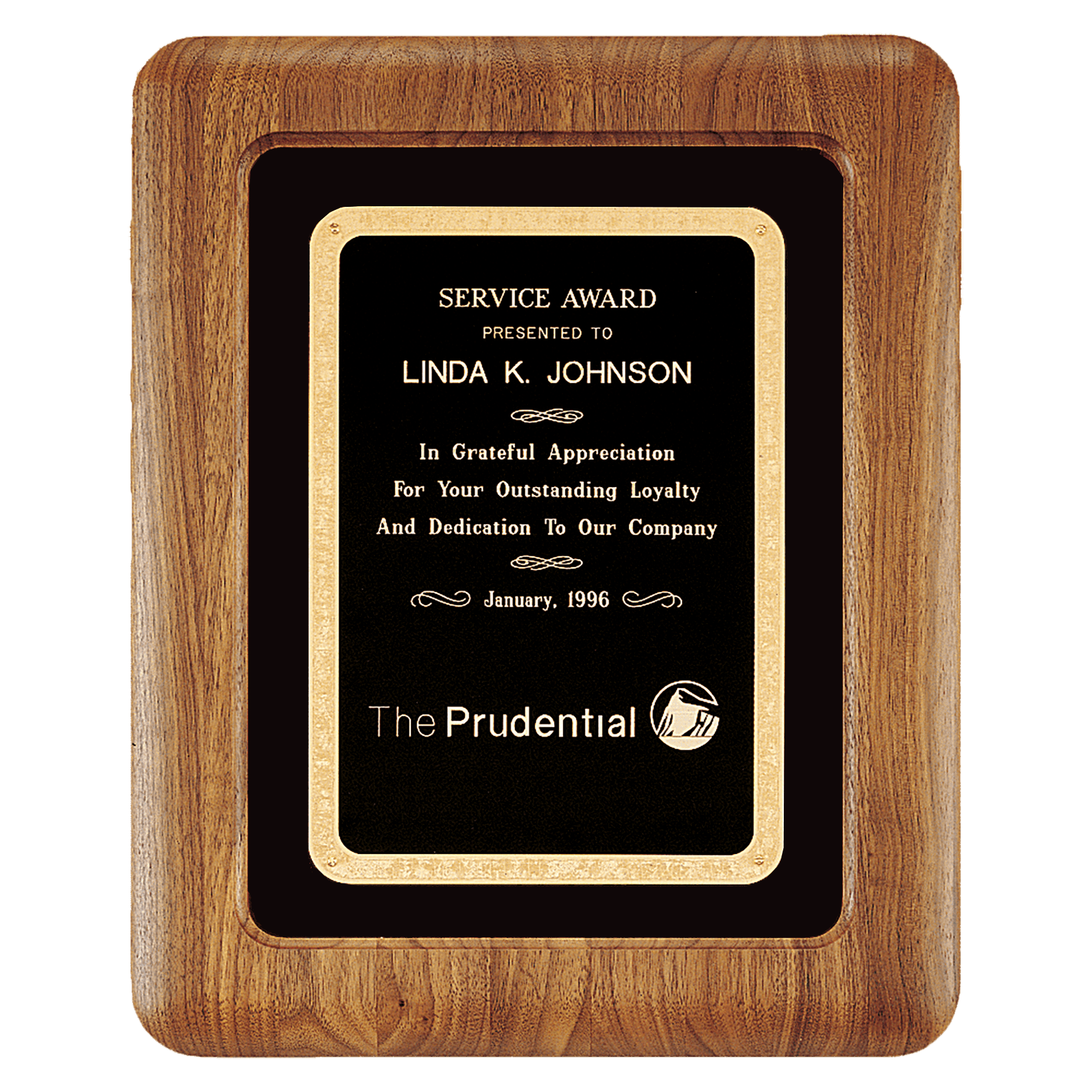 12" x 15" American Walnut Airflyte Frame w/Black Velour & Black Florentine LaserFX Plate