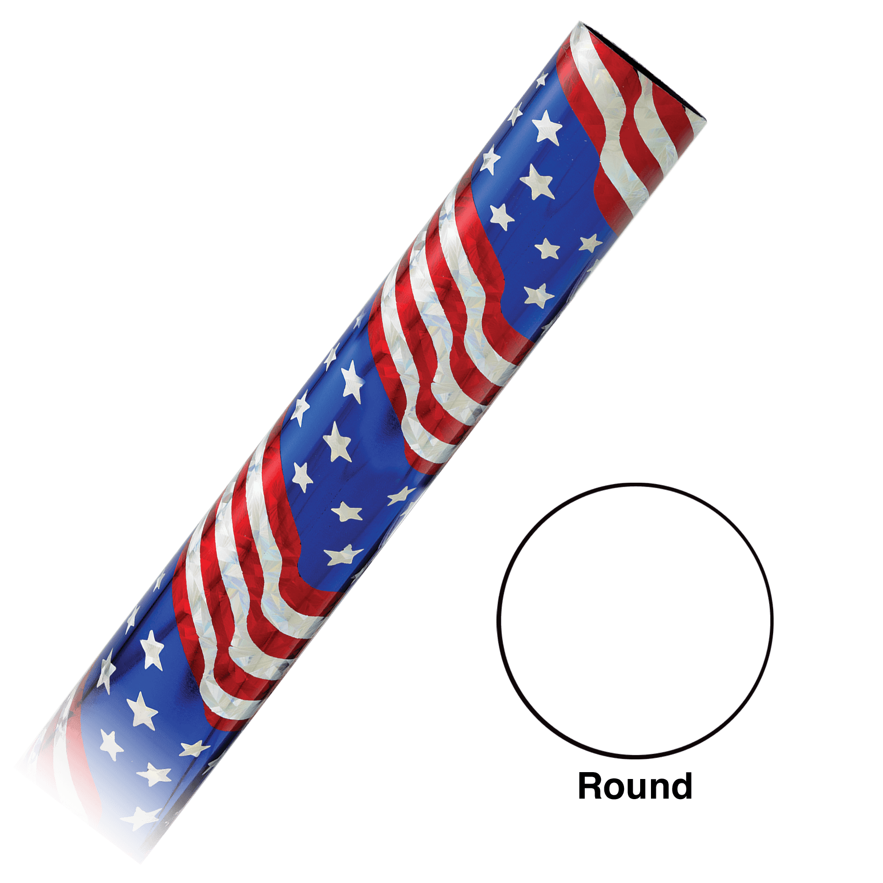 18" Round USA Flag Trophy Column