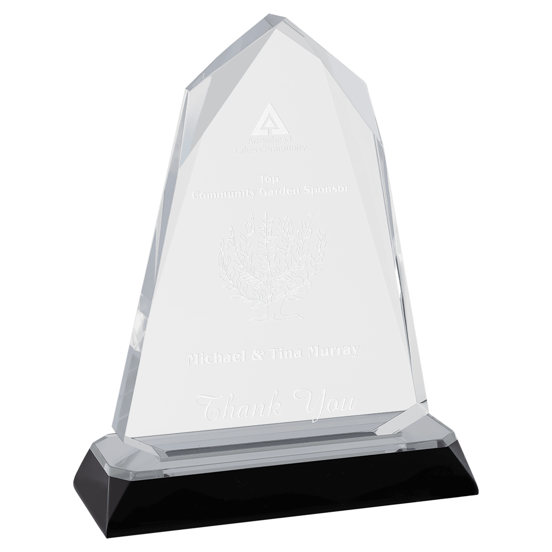 6 3/4" Silver Halo Diamond Corner Base Impress Acrylic