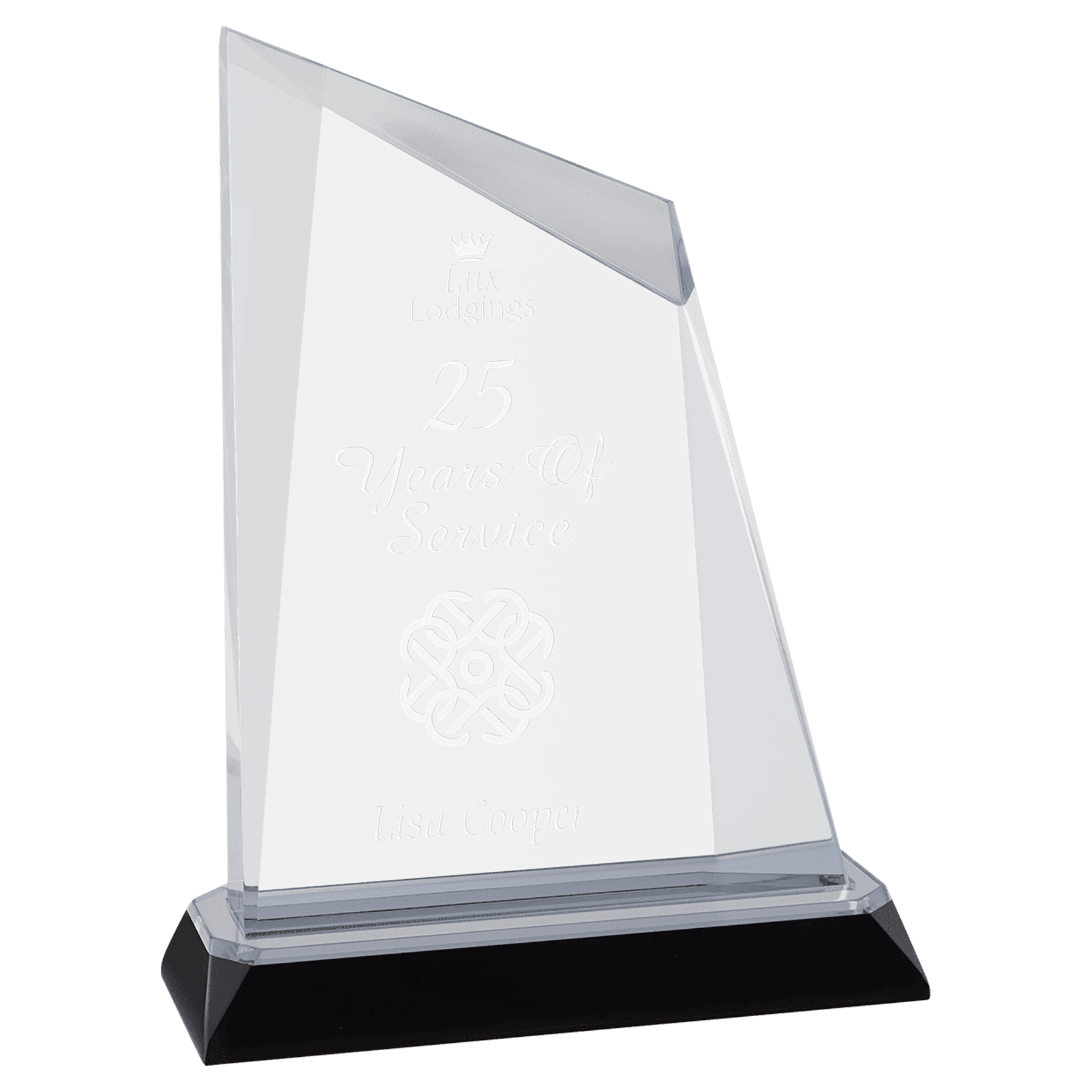 7 3/4" Silver Peak Diamond Corner Base Impress Acrylic