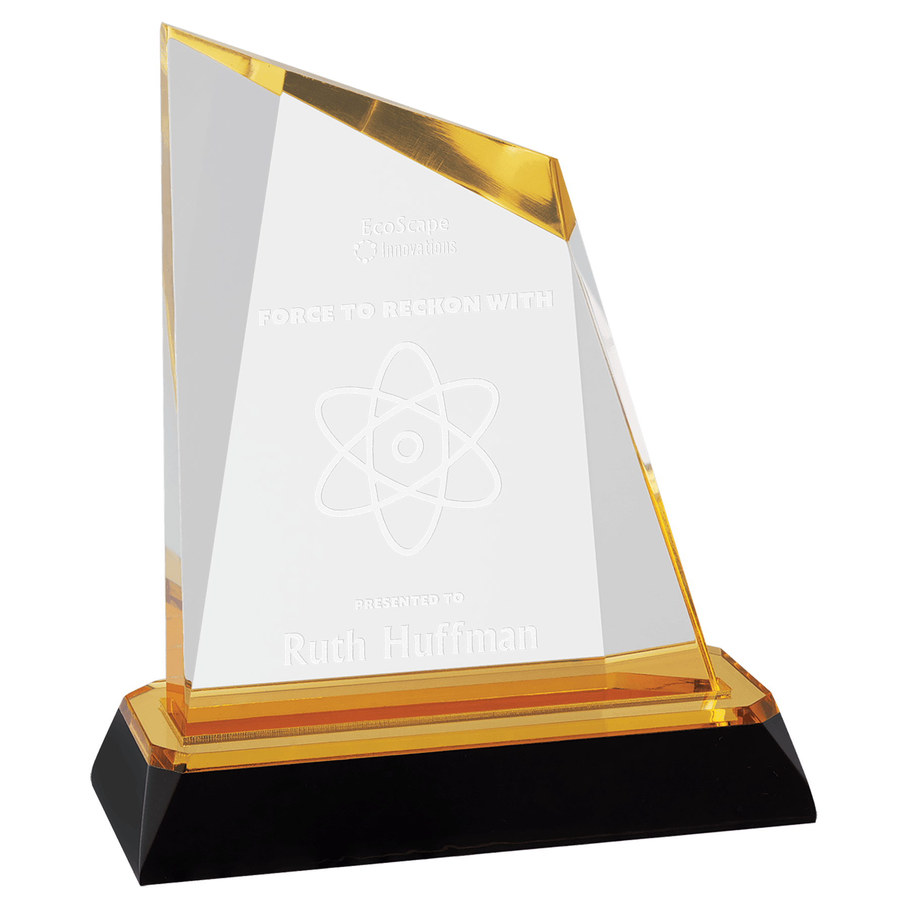 5 3/4" Gold Peak Diamond Corner Base Impress Acrylic