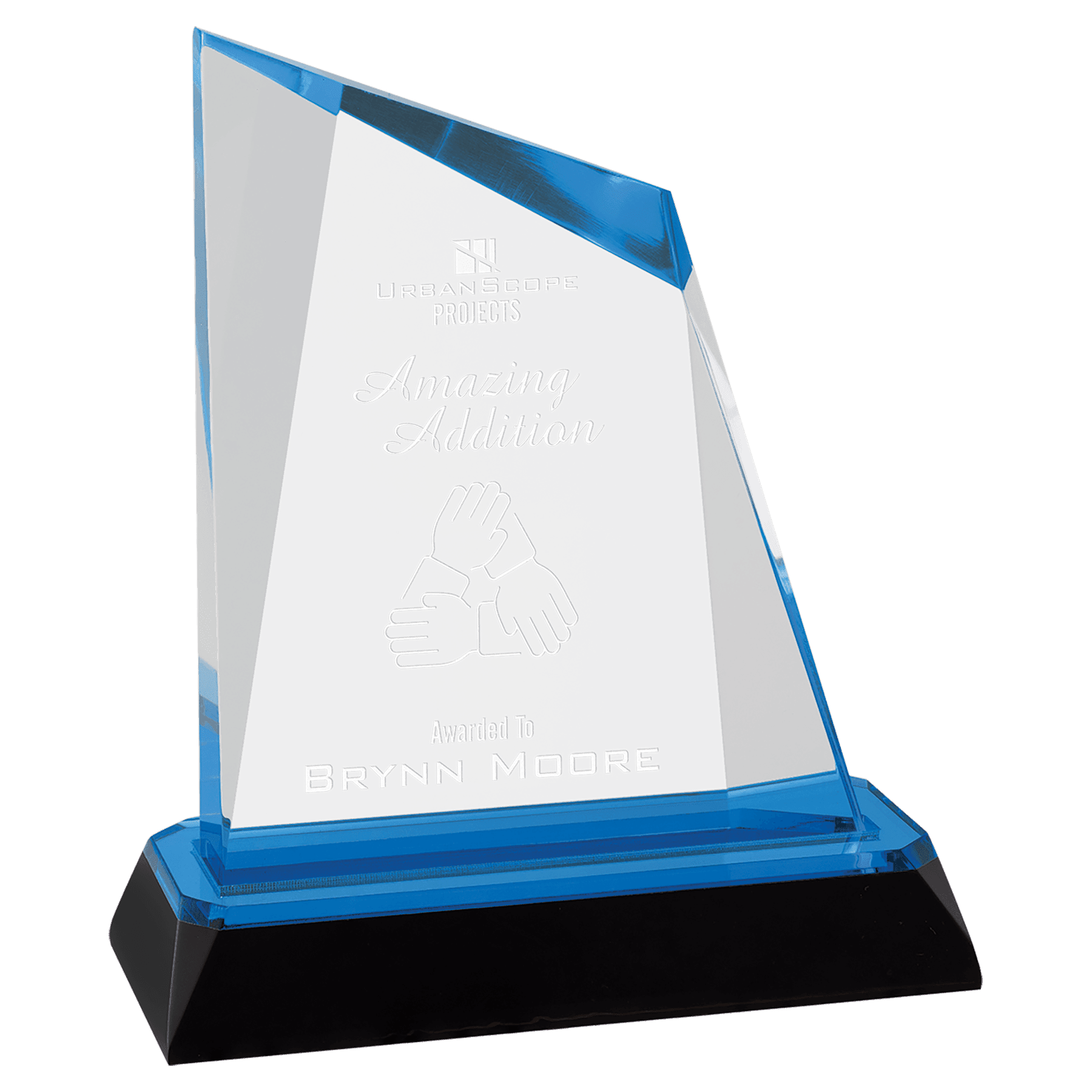 5 3/4" Blue Peak Diamond Corner Base Impress Acrylic