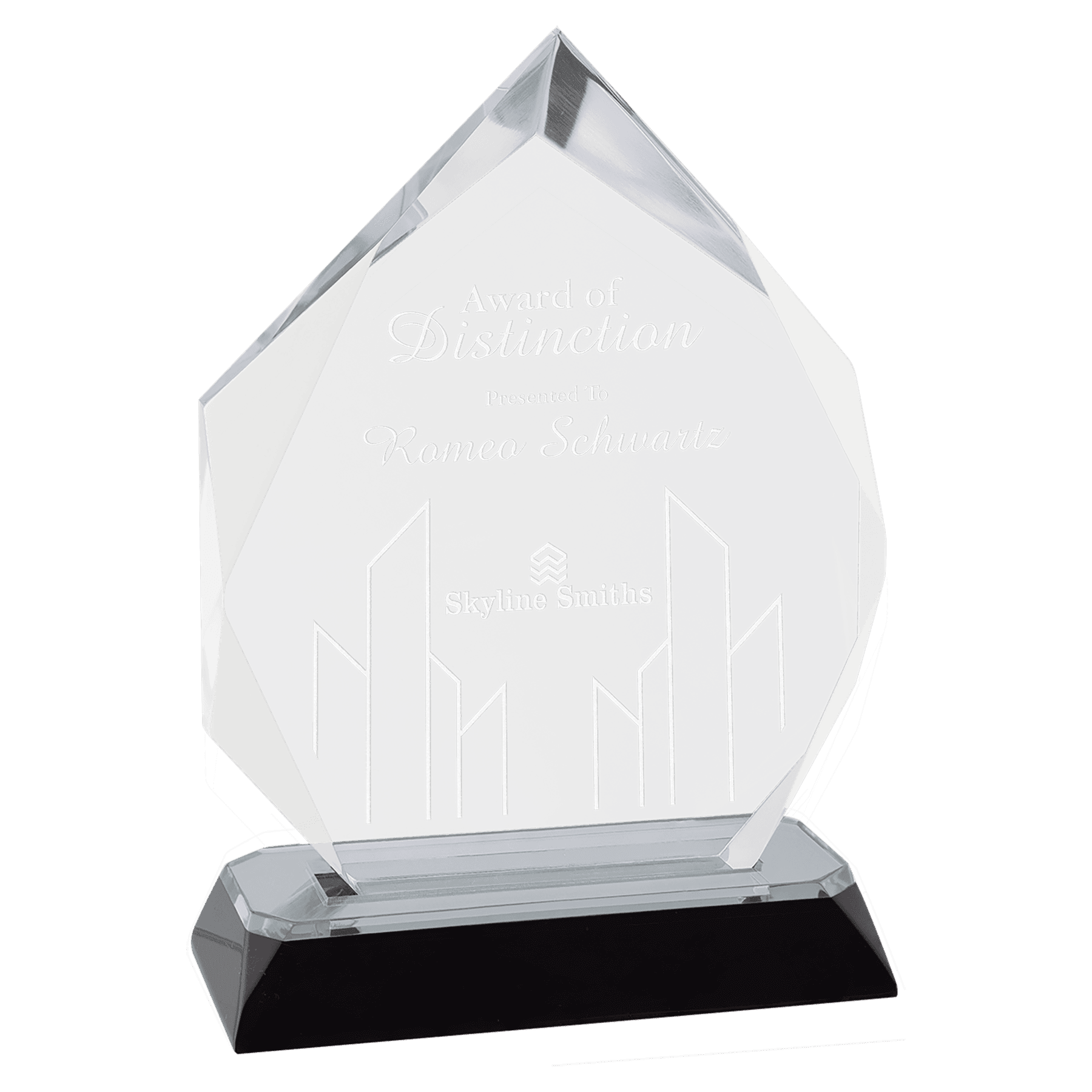 6 3/4" Silver Diamond Corner Base Impress Acrylic