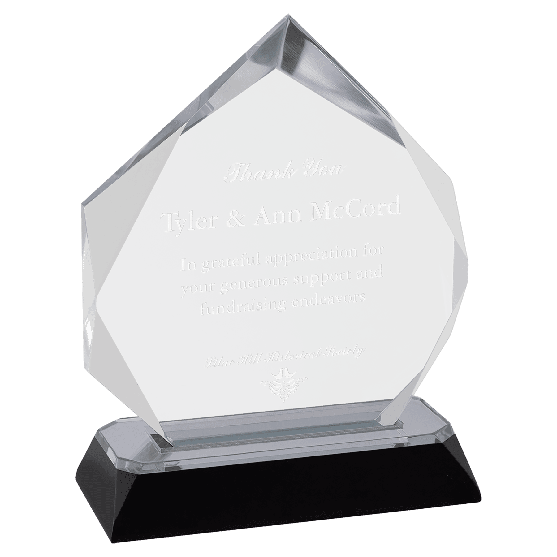 5 3/4" Silver Diamond Corner Base Impress Acrylic