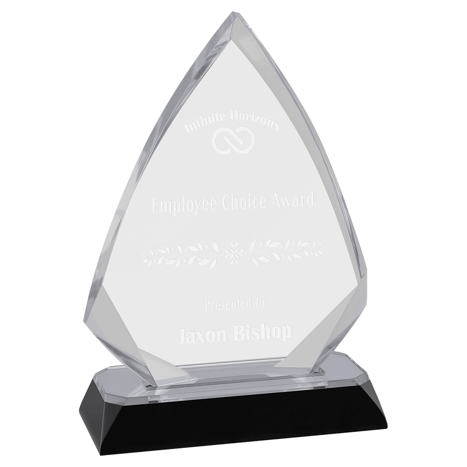 6 3/4" Silver Arrow Diamond Corner Base Impress Acrylic