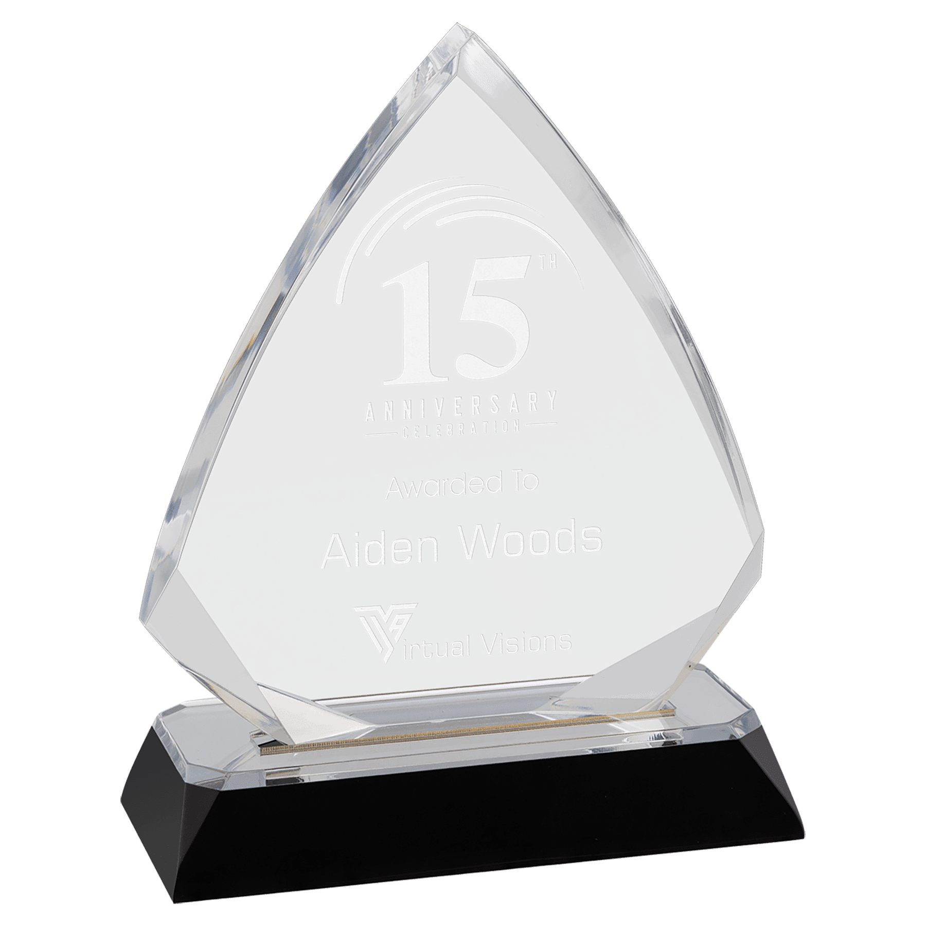 5 3/4" Silver Arrow Diamond Corner Base Impress Acrylic