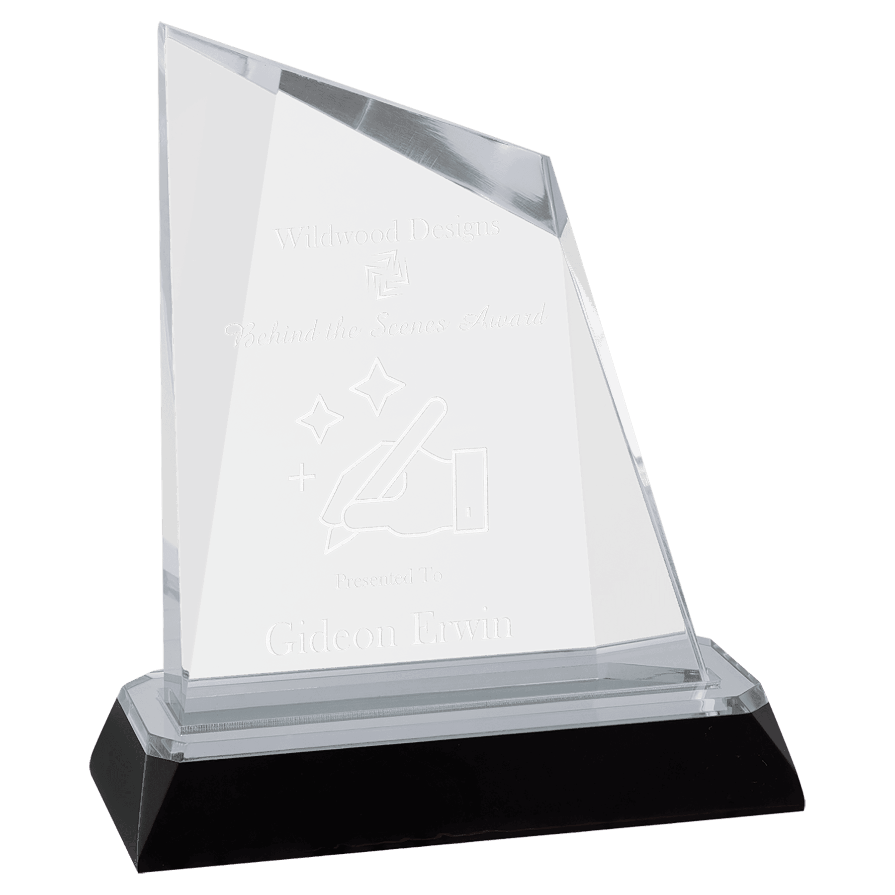 5 3/4" Silver Peak Diamond Corner Base Impress Acrylic