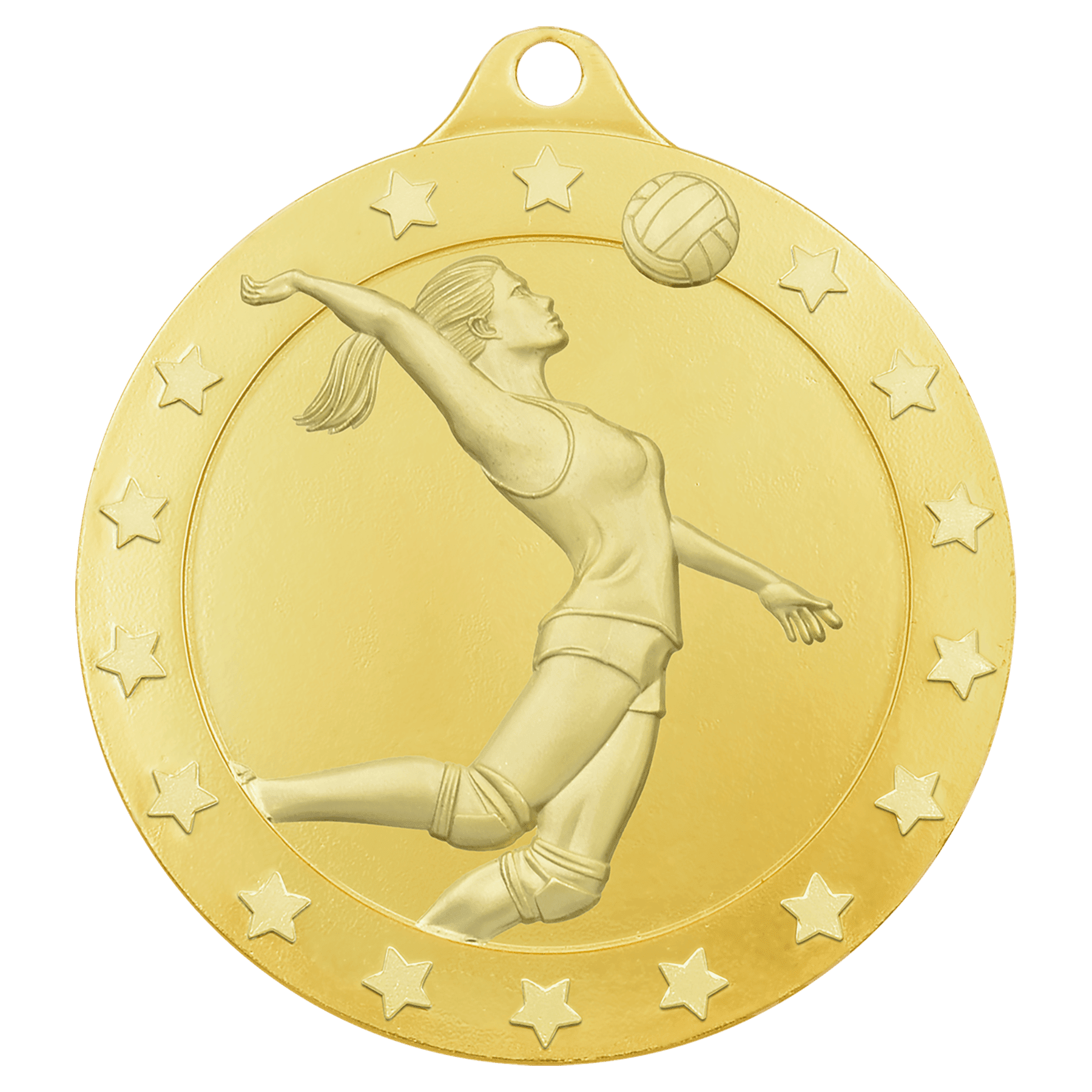 Gold 2" Radiance Female Volleyball Medal