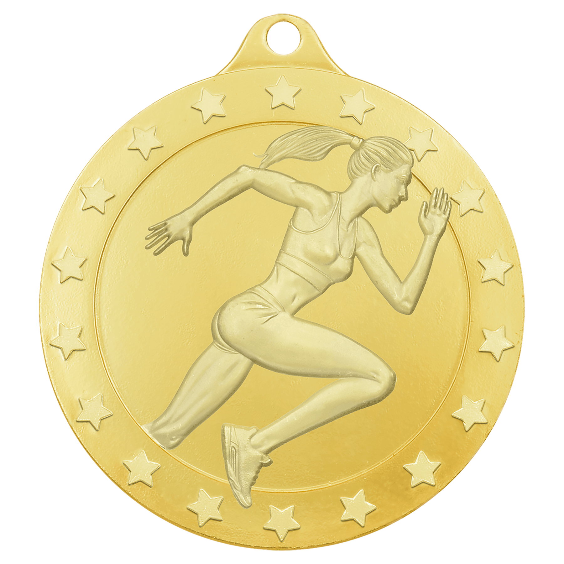 Gold 2" Radiance Female Track Medal