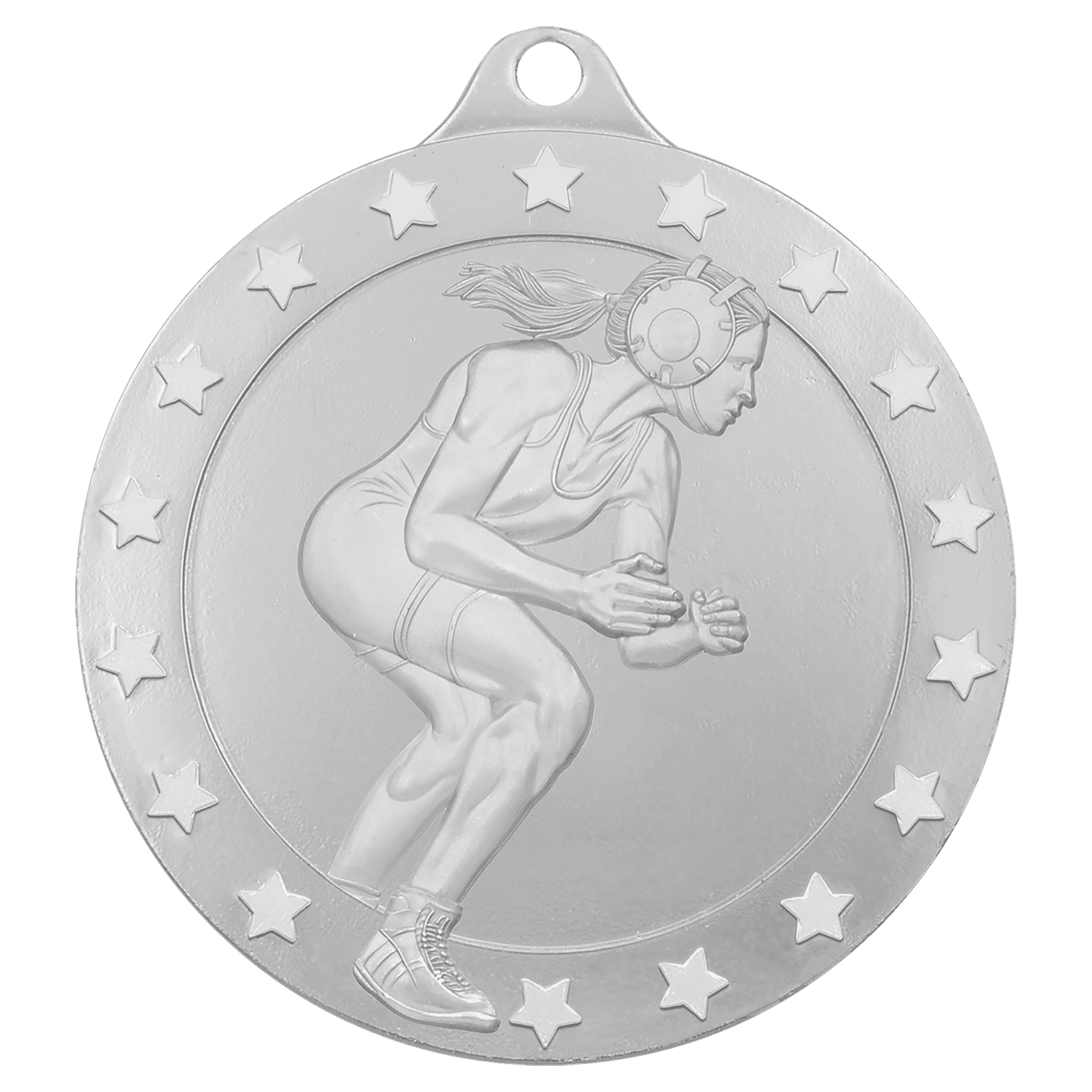 Silver 2" Radiance Female Wrestling Medal