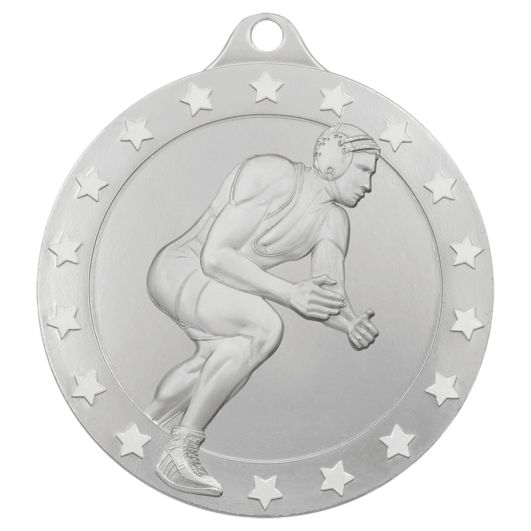 Silver 2" Radiance Male Wrestling Medal