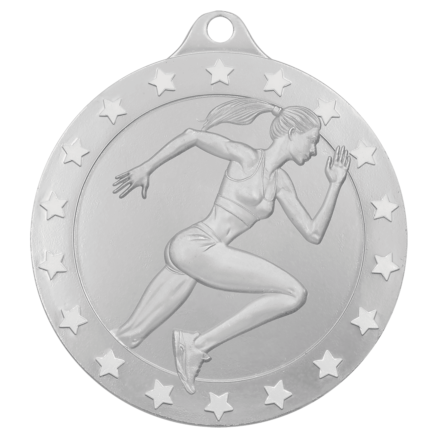 Silver 2" Radiance Female Track Medal