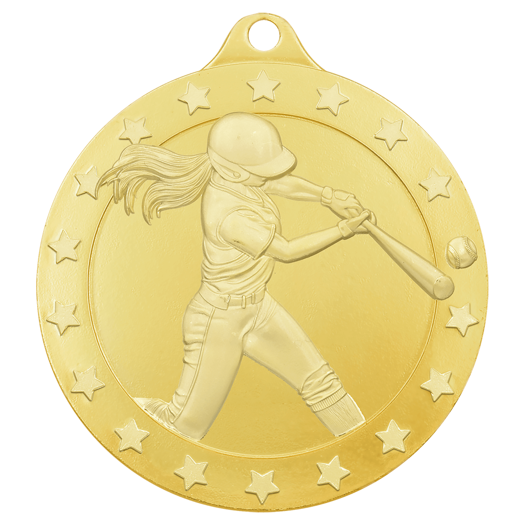 Gold 2 3/4" Radiance Softball Medal
