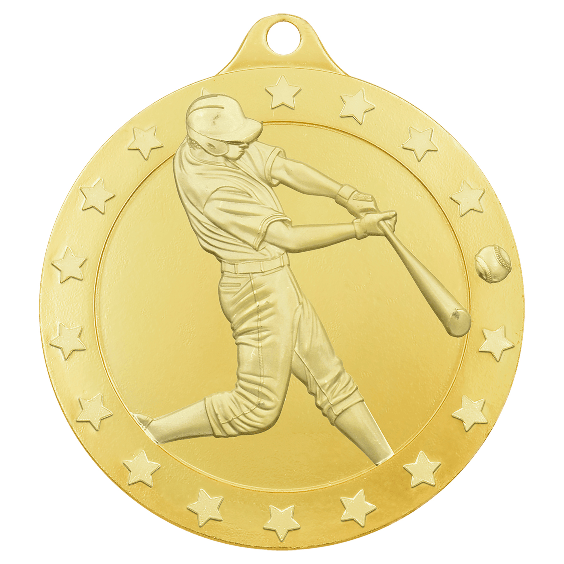 Gold 2 3/4" Radiance Baseball Medal