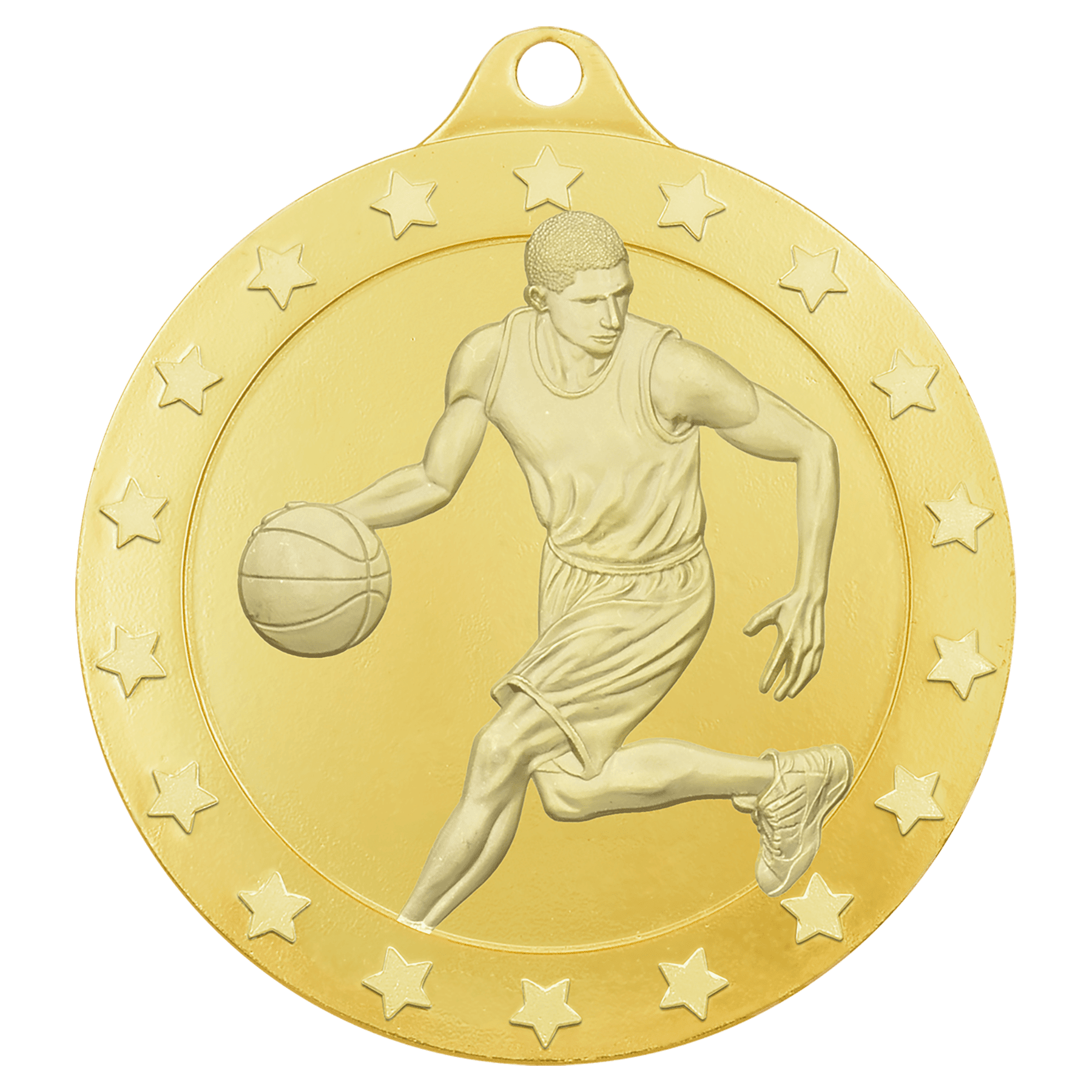 Gold 2 3/4" Radiance Male Basketball Medal