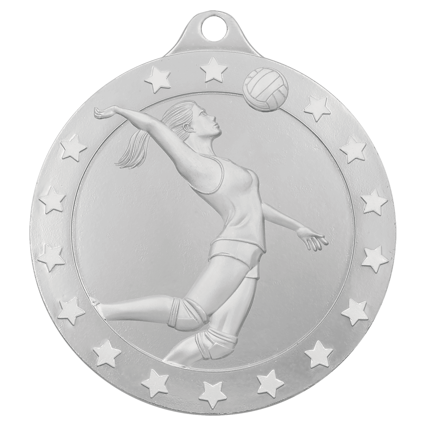Silver 2 3/4" Radiance Female Volleyball Medal