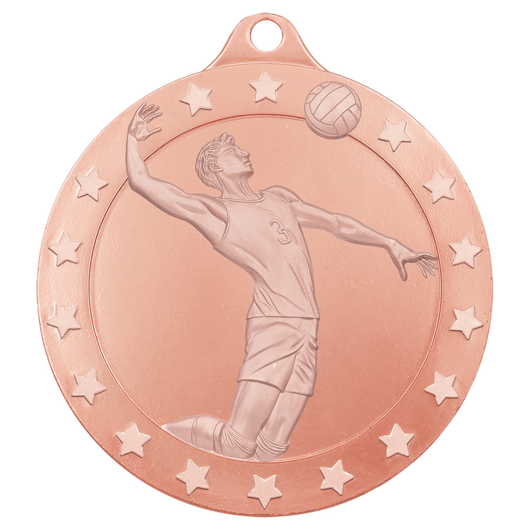 Bronze 2 3/4" Radiance Male Volleyball Medal