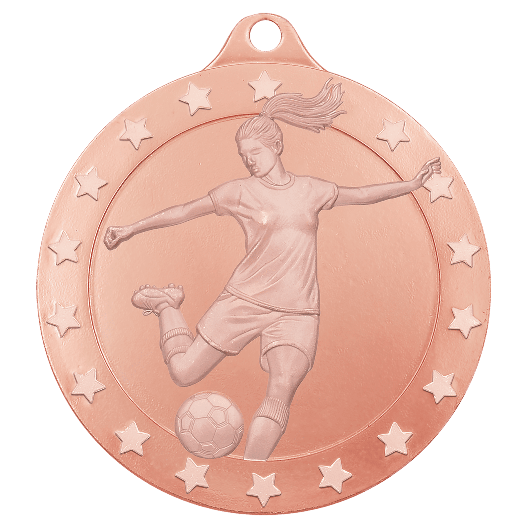 Bronze 2 3/4" Radiance Female Soccer Medal