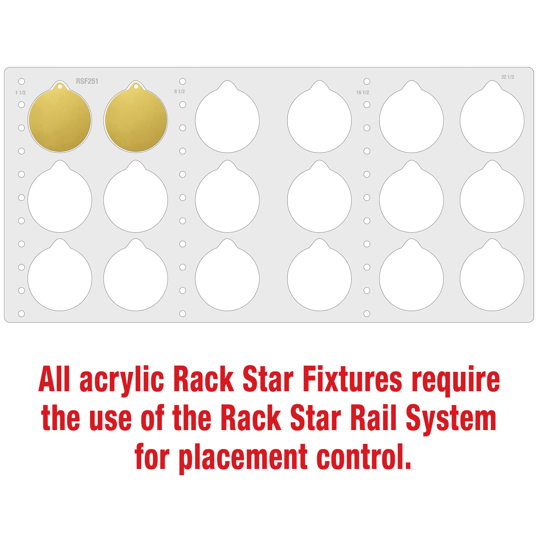 2 3/4" Diameter Printable Medal Fixture-Holds 18