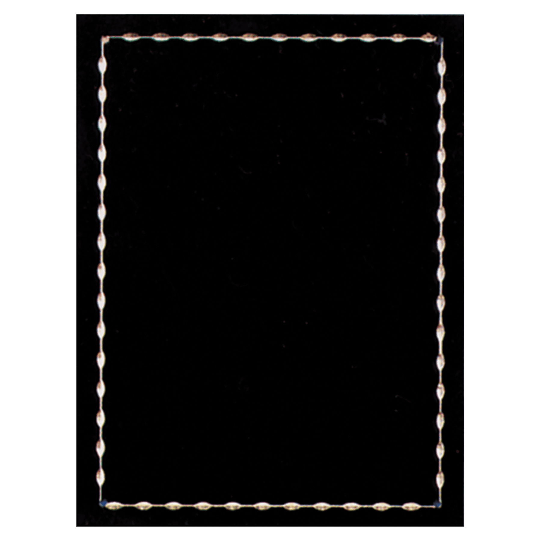 6" x 8" Laser Engravable Brass Plated Steel Jewel Carved Plate with Four Holes