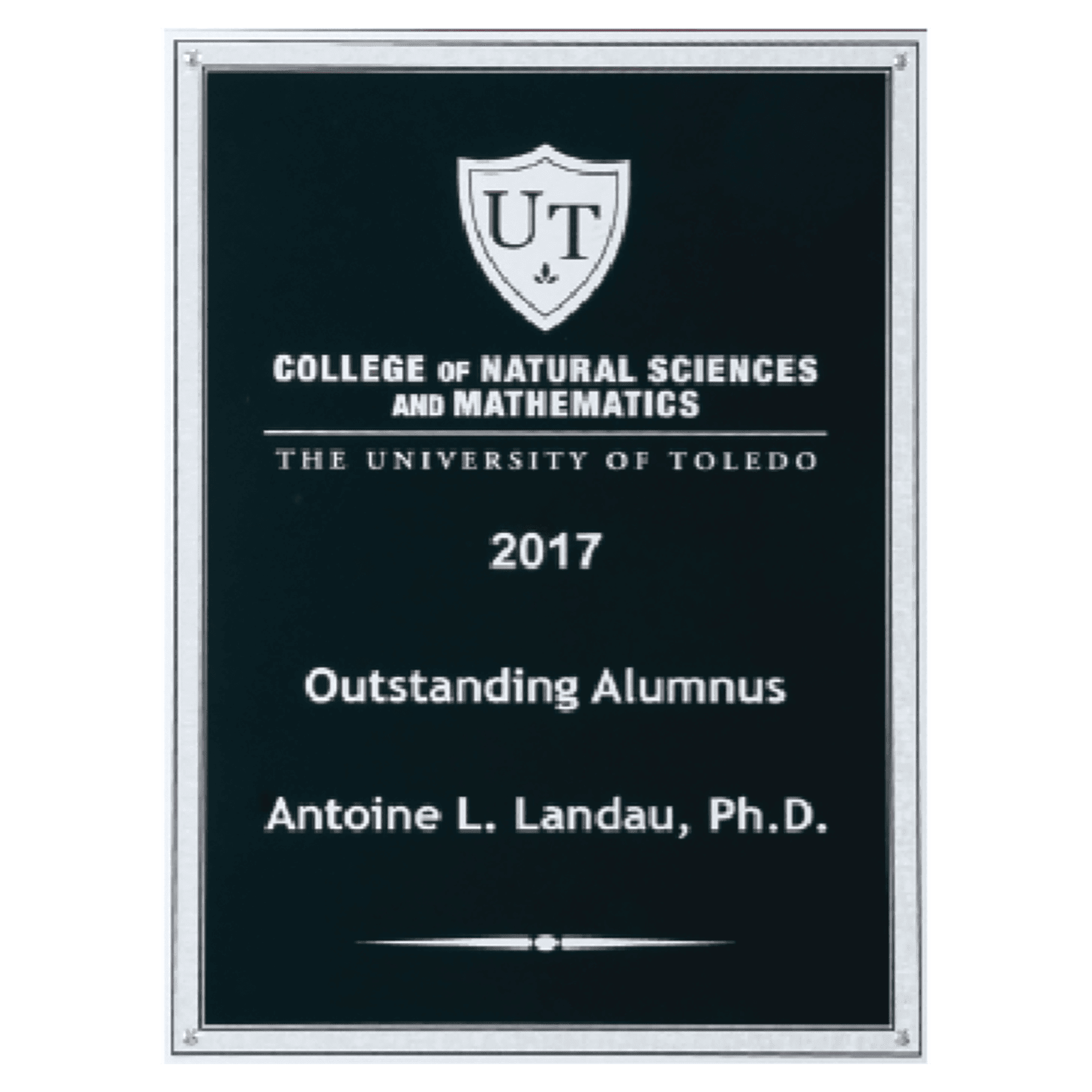 5 1/4" x 7 1/4" Laser Engravable Aluminum Plate with Silver Florentine Border and Black Textured Center