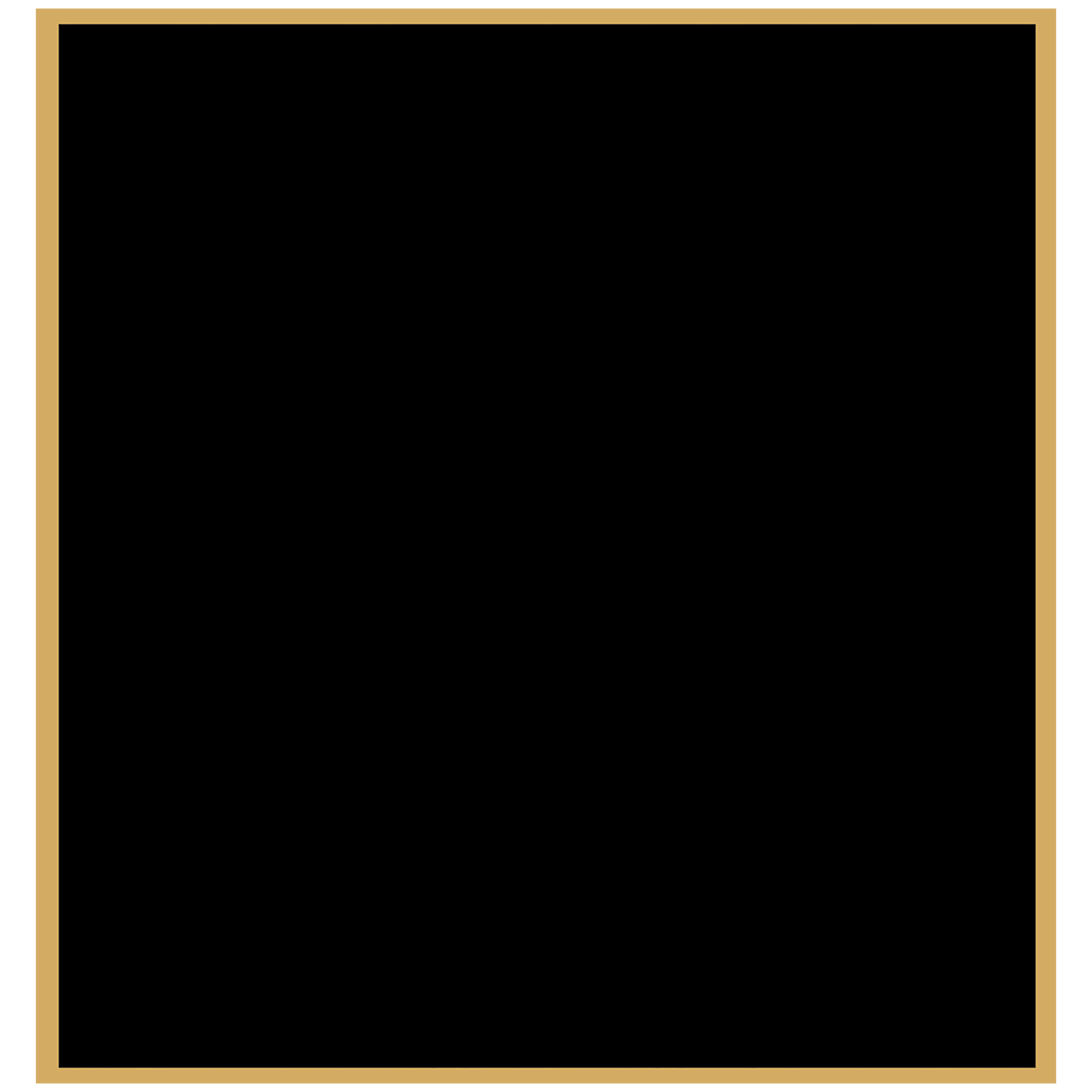 2 7/8" x 3" Black Laserable Brass Plaque Plate with Gold Border