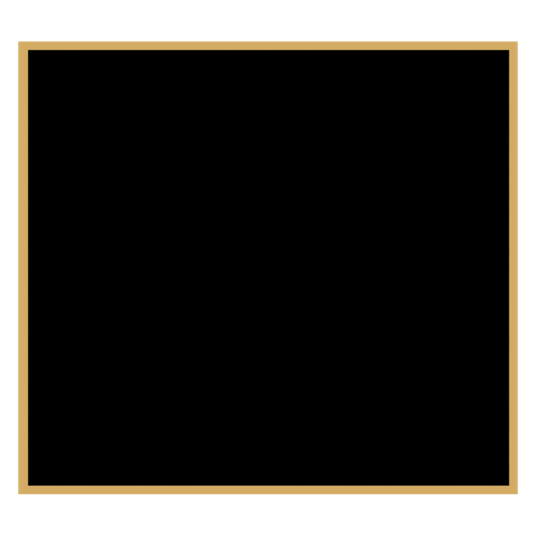 2 1/2" x 2 3/4" Black Laserable Brass Plaque Plate with Gold Border