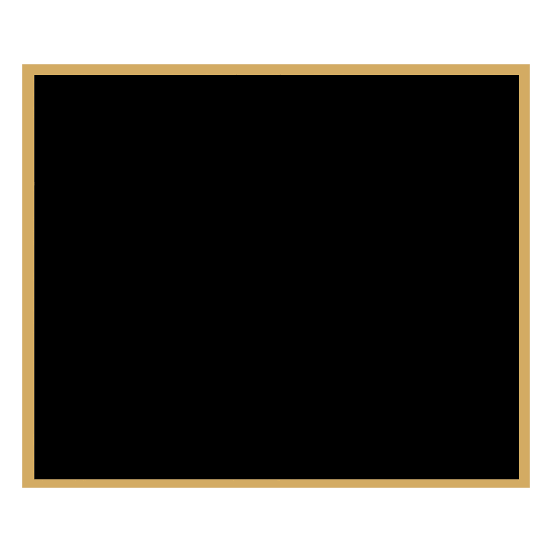 1 7/8" x 2 1/4" Black Laserable Brass Plaque Plate with Gold Border