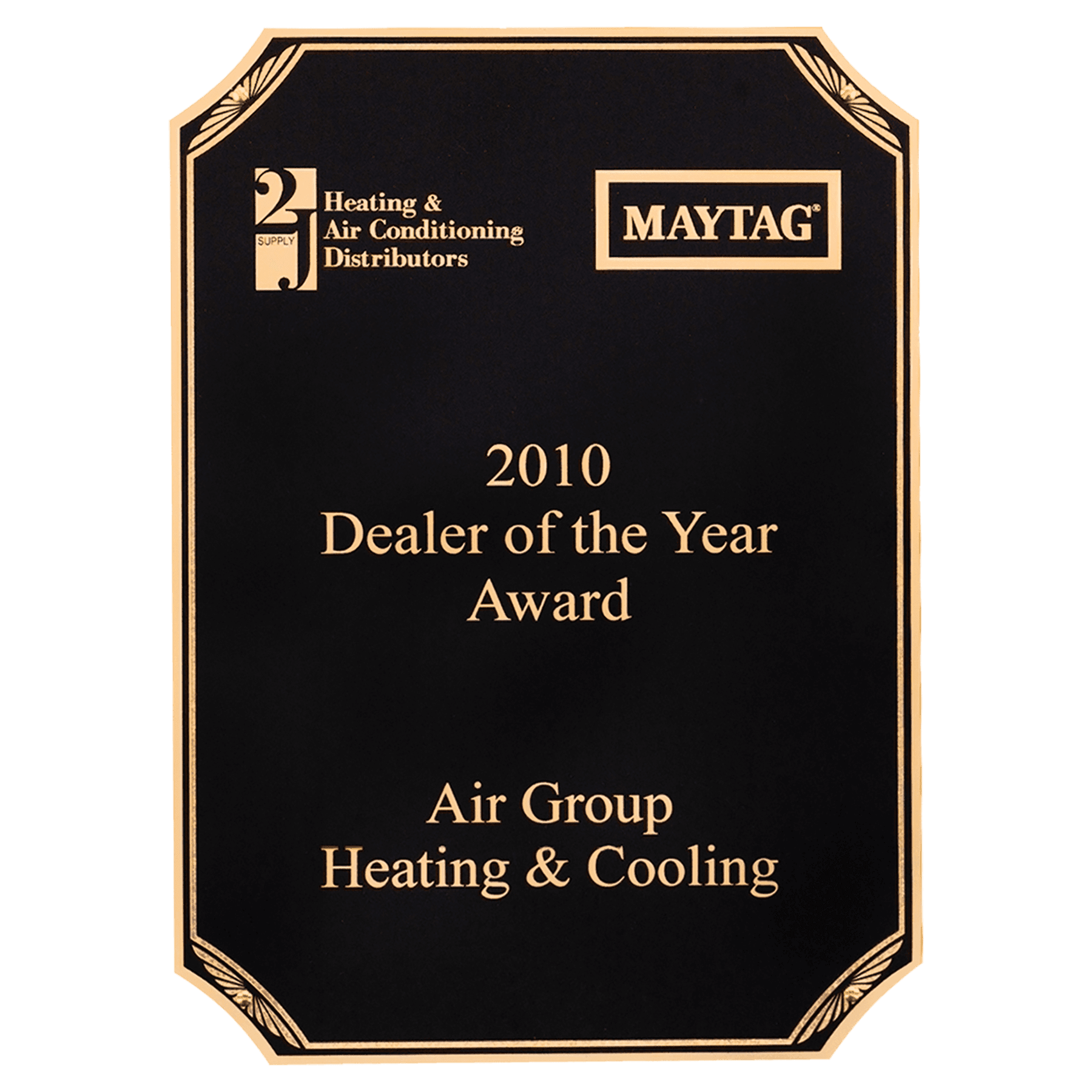 6" x 8 1/2" Laser Engravable Black Brass Plated Steel Plate with Notched Corners, Sunburst Design Borders and Four Holes