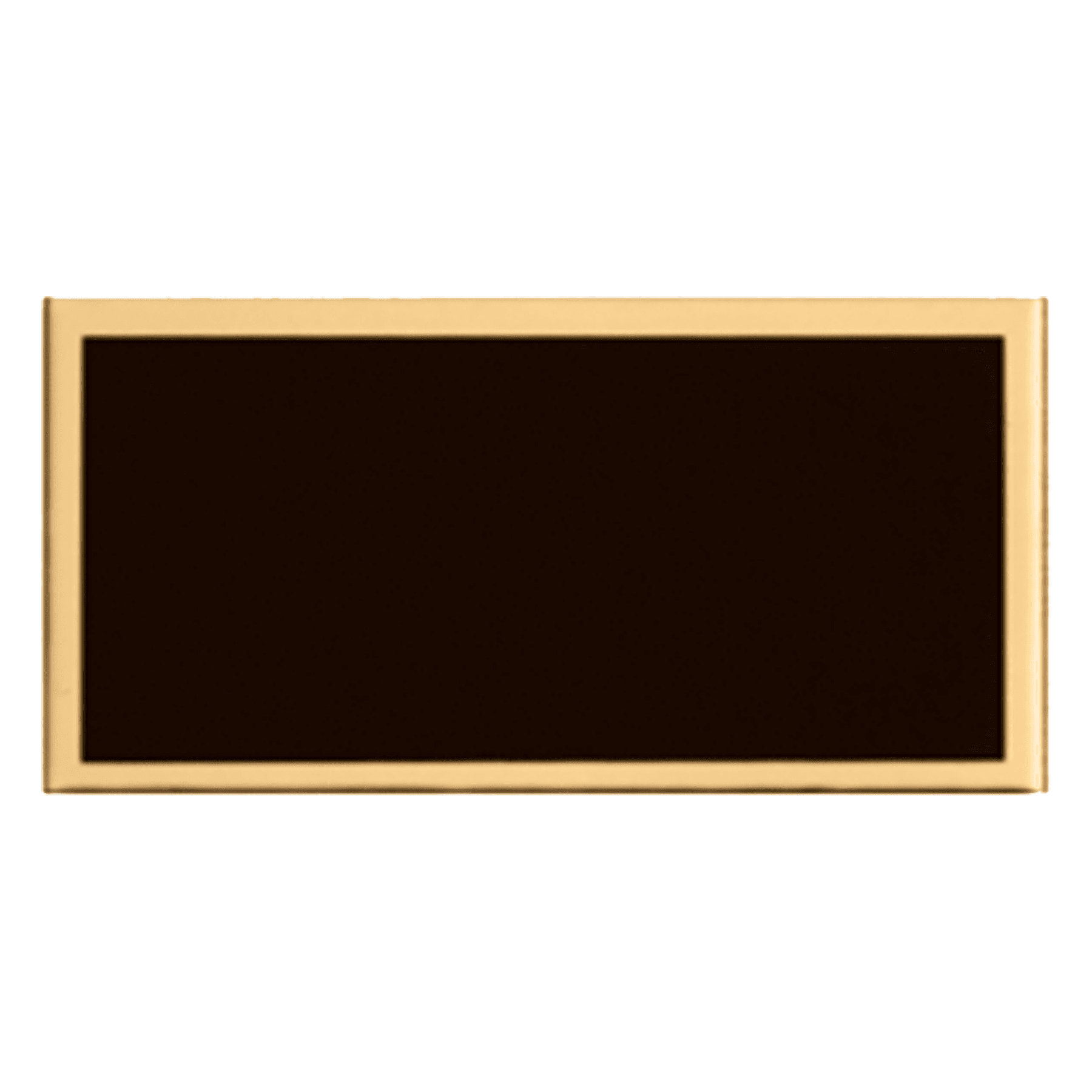 1 1/2" x 3" Laserable Gold Aluminum Black Plate with Gold Border