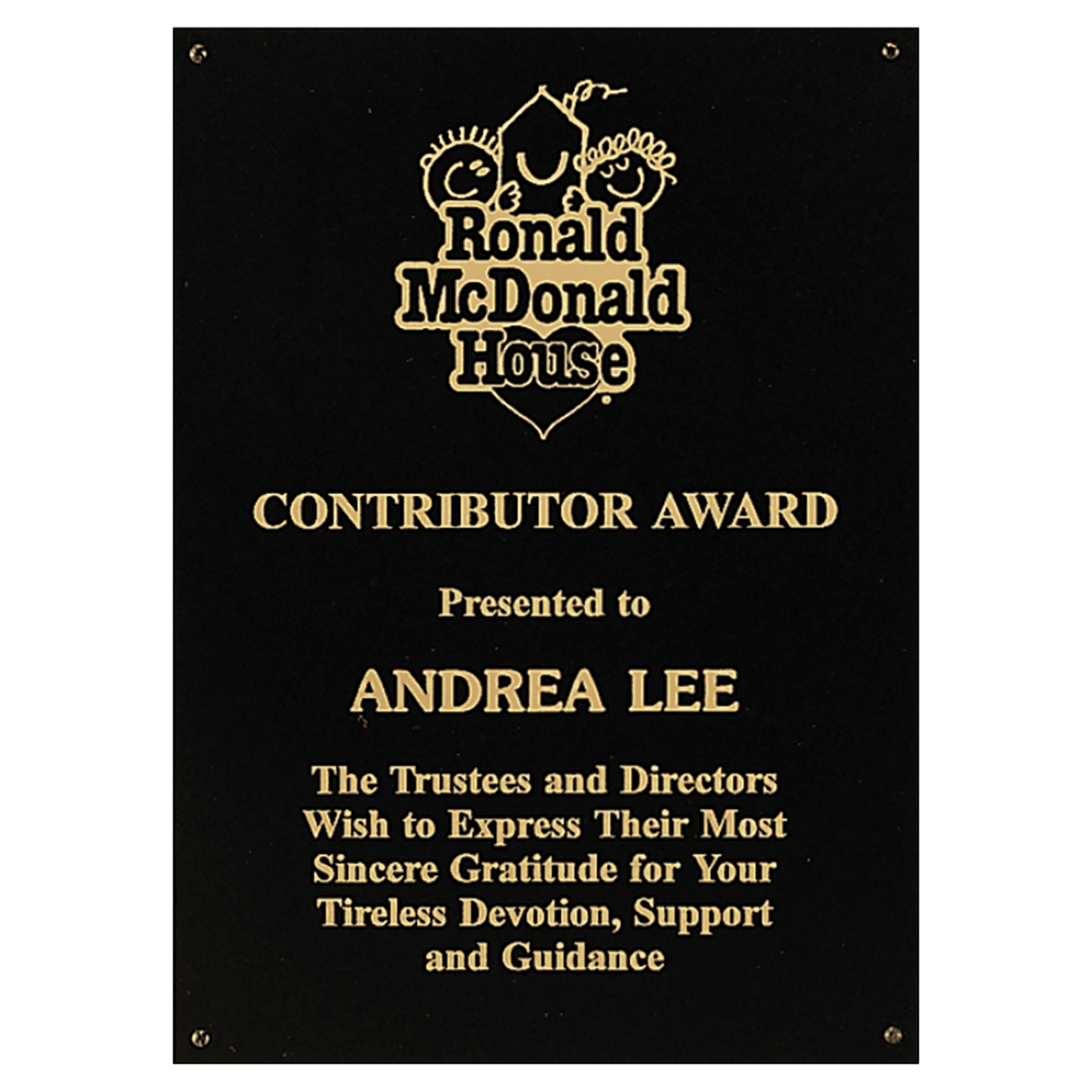 4 1/4" x 6 1/4" Black Laserable Brass Plaque Plate with Four Holes