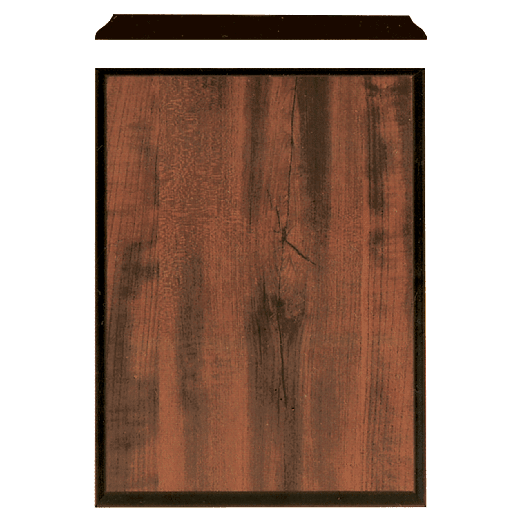 12 x 15" Walnut Finish Plaque with Black Edge