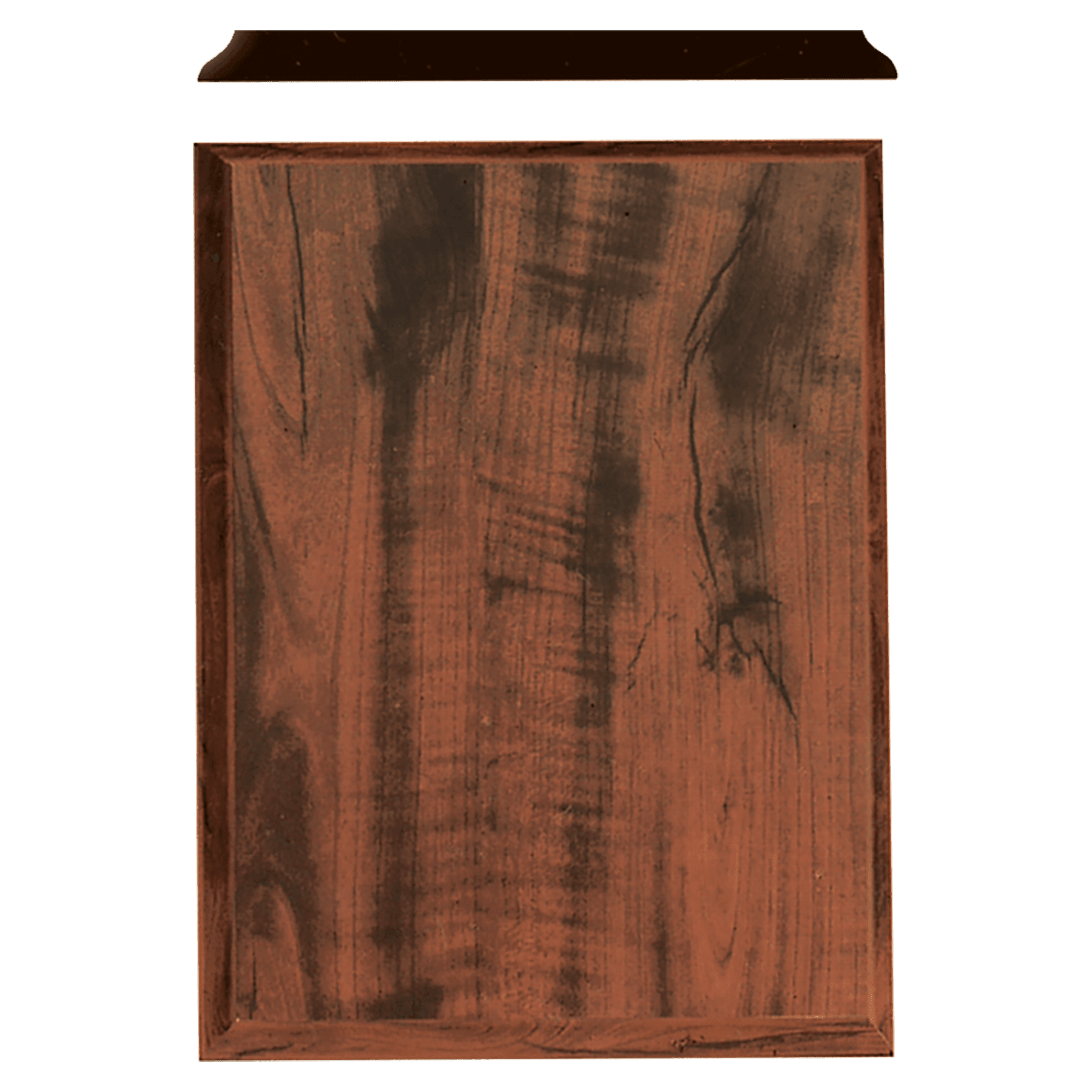 10 1/2" x 13" Walnut Finish Step Edge Plaque