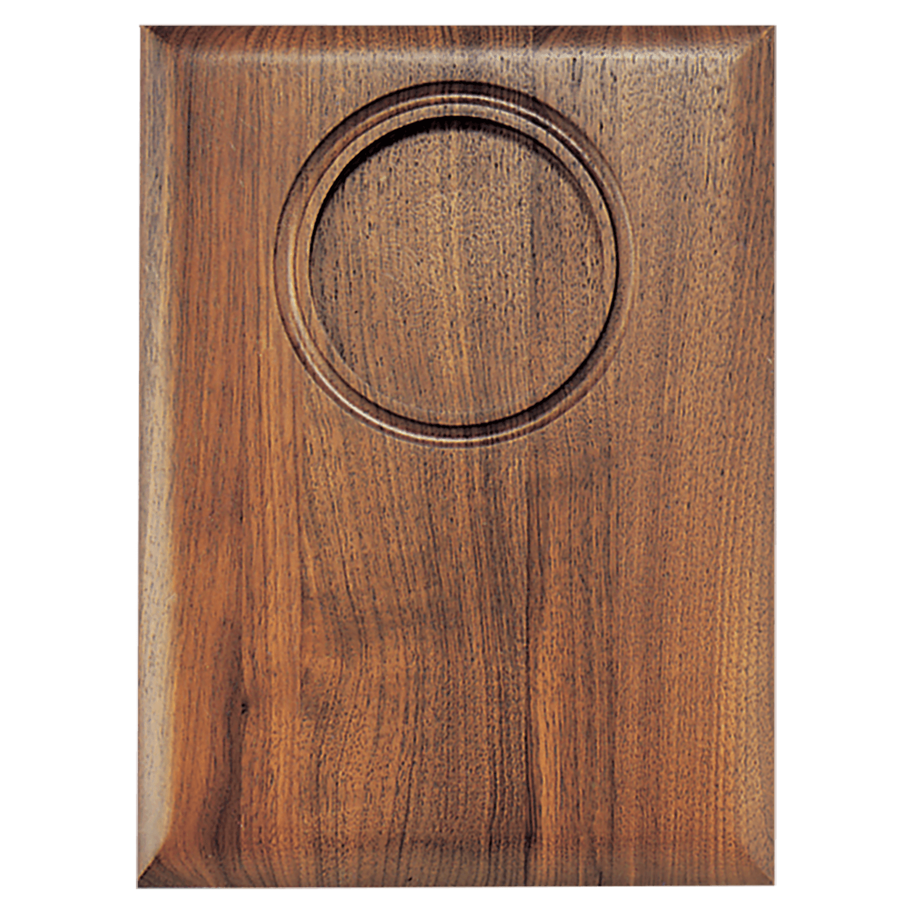 Solid American Walnut Plaque With 4" Routed Circle 9"x12"