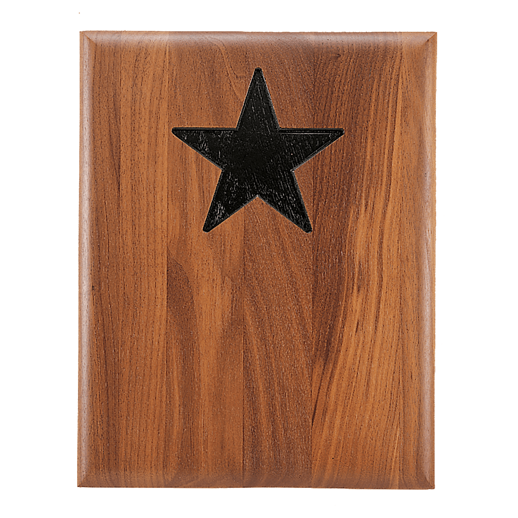 9" x 12" American Walnut Plaque With Star Recess