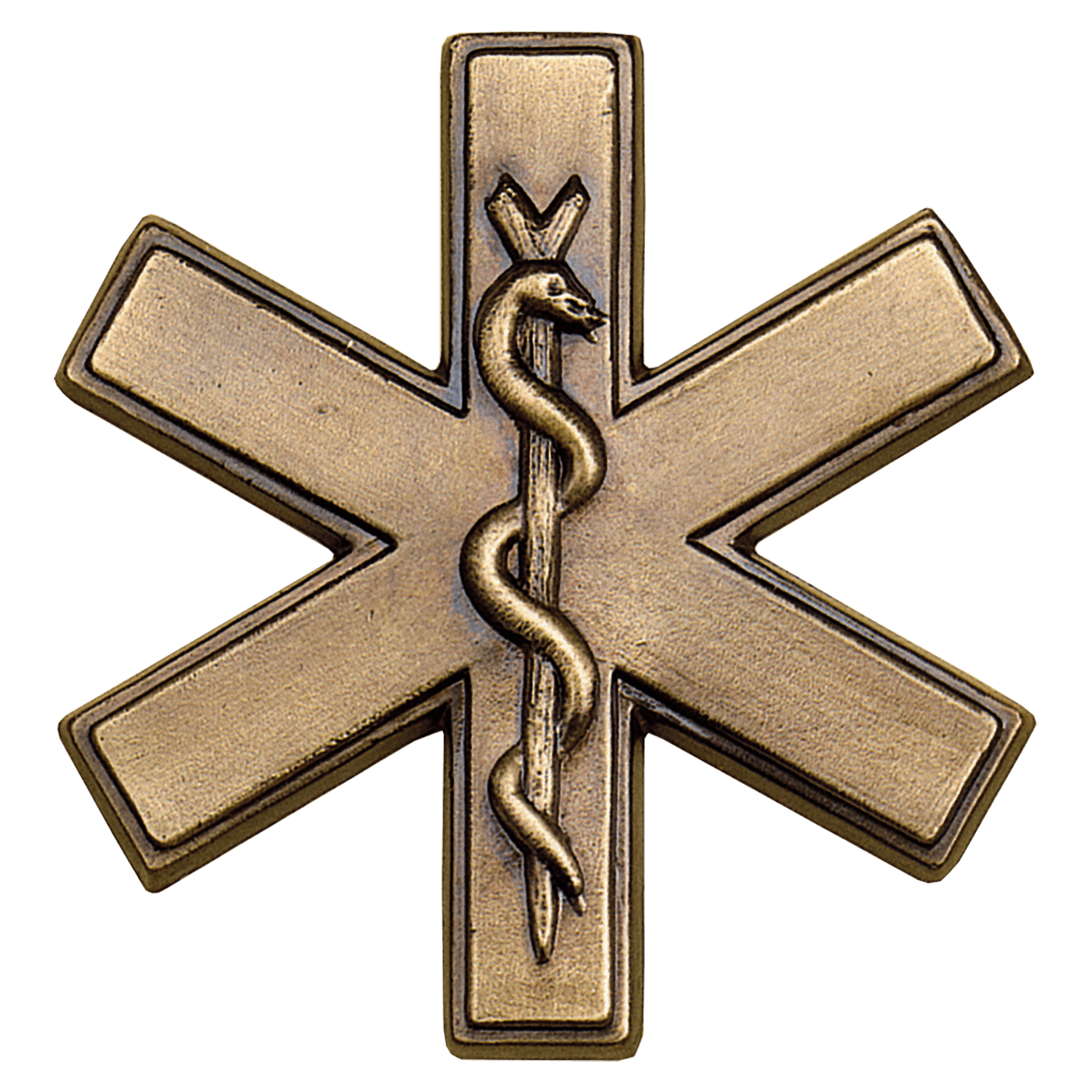 5x5 Antique Bronze Star of Life Relief Casting