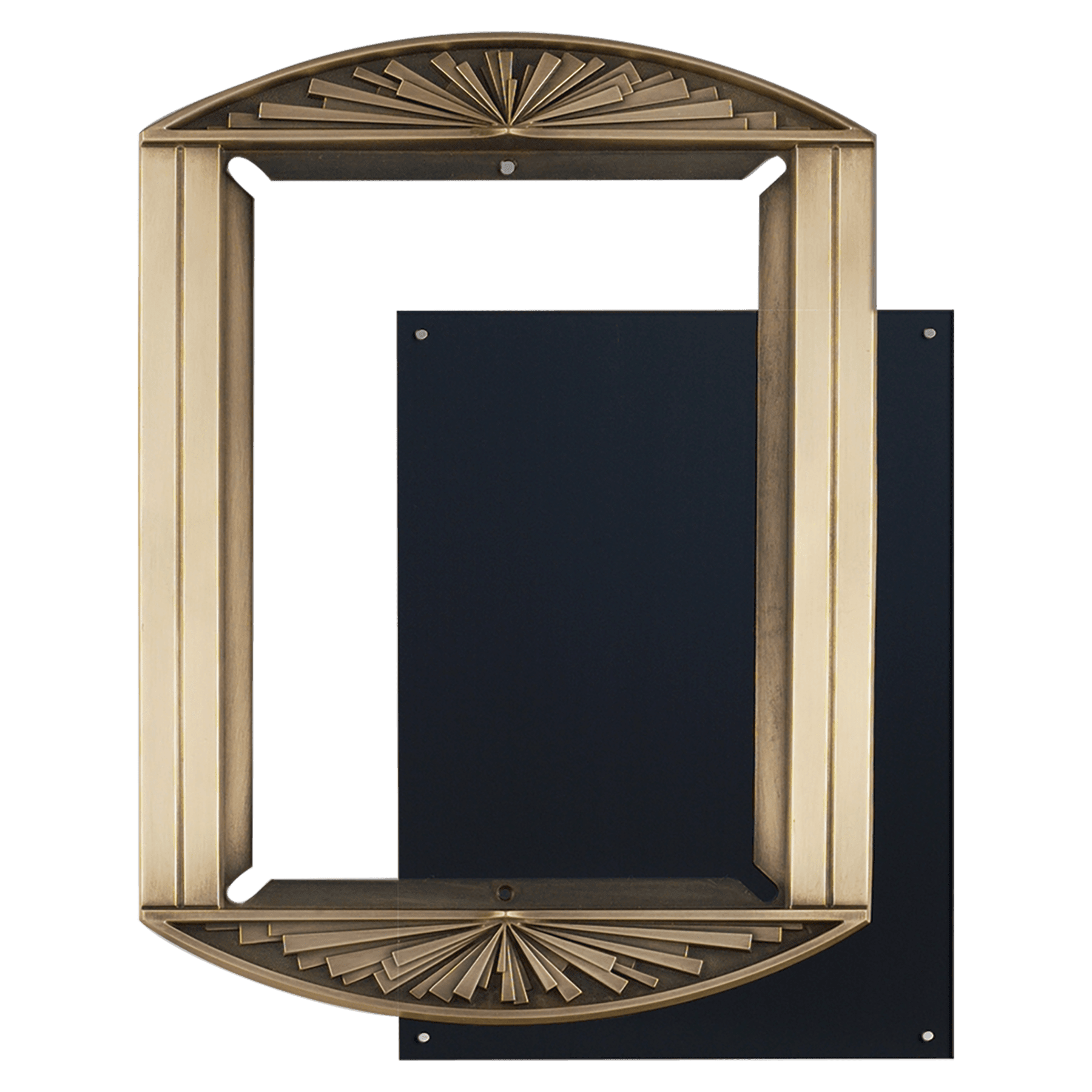 8 1/2" x 12 1/2" Sunburst Frame Bronze Casting-Frame Only, Plates Sold Separately
