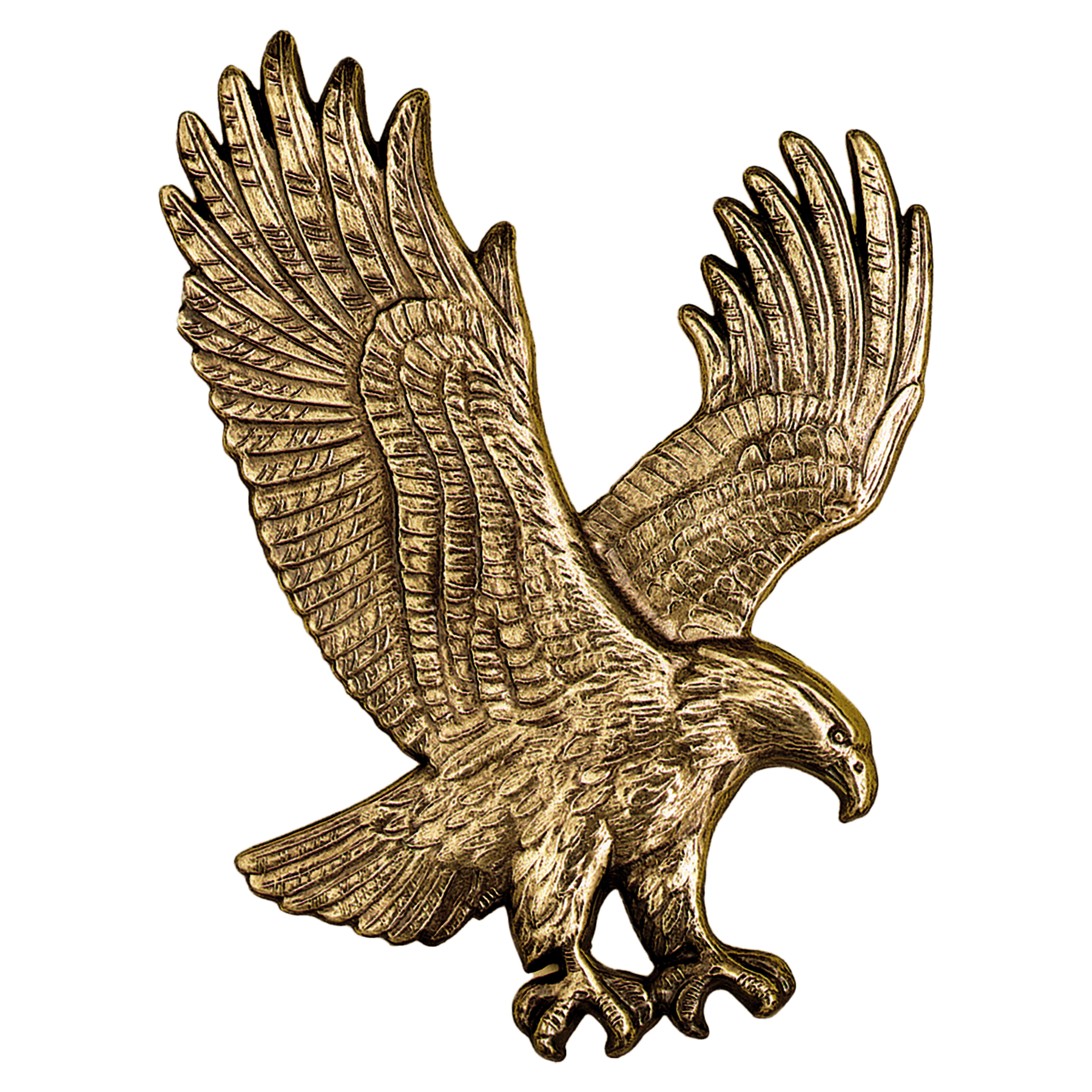 4" x 4 1/2" Antique Bronze Eagle Relief