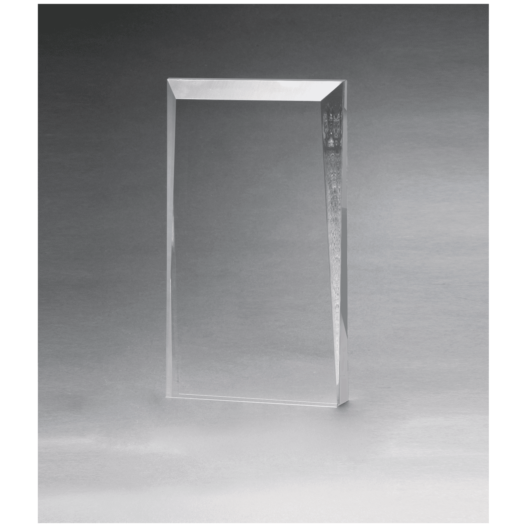 6" x 9 3/4" Apex Series Clear Acrylic Award with Red Highlights-Upright Only