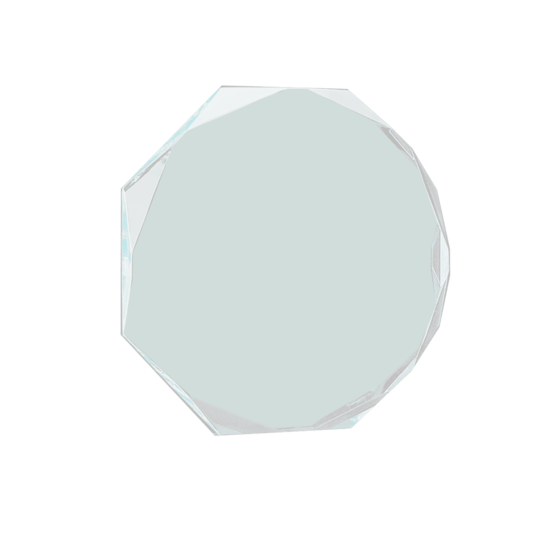 8" x 8 3/4"  Octagon Series Jade Acrylic Award Upright Only