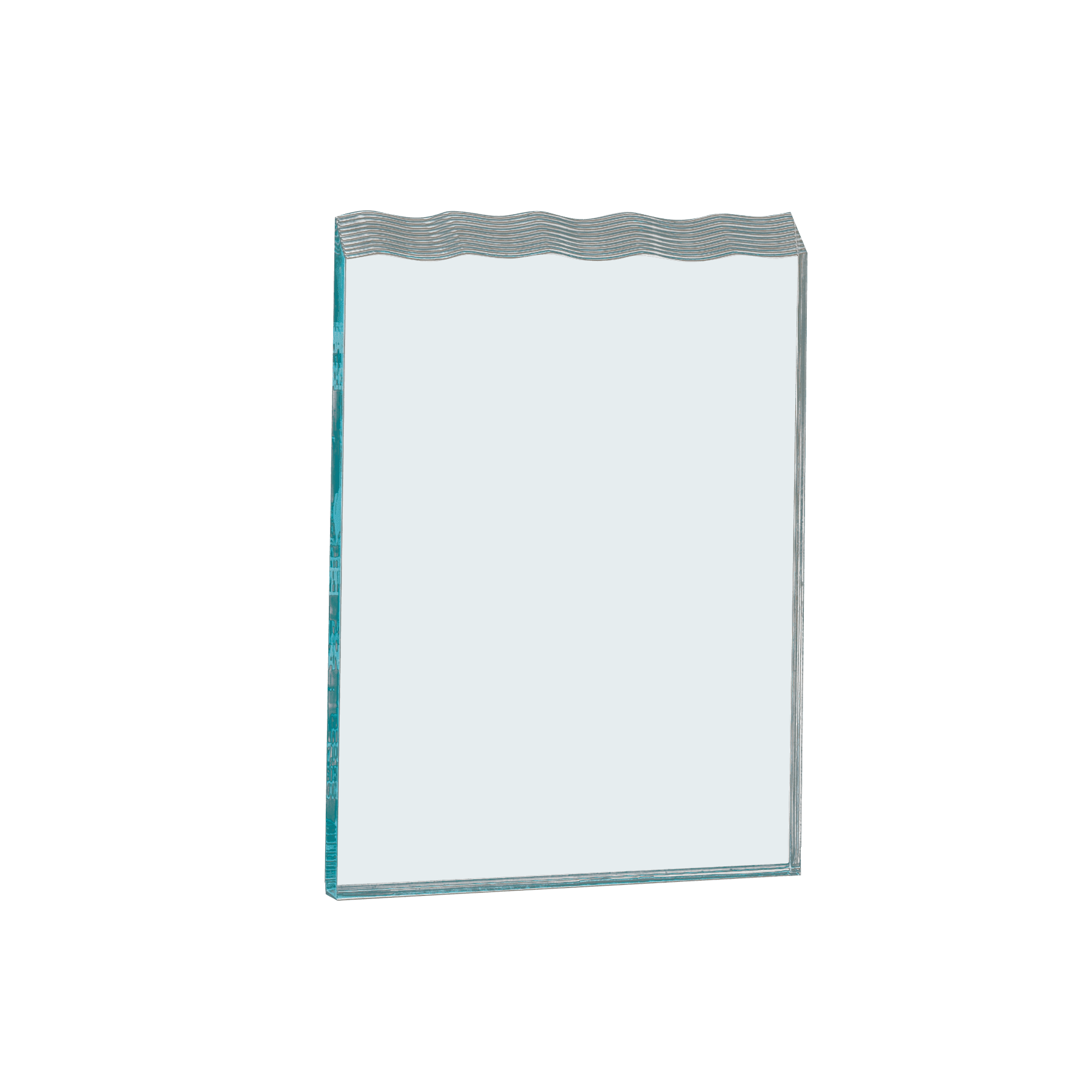 4" x 6 1/2" Tidal Series Jade Acrylic Award Upright Only