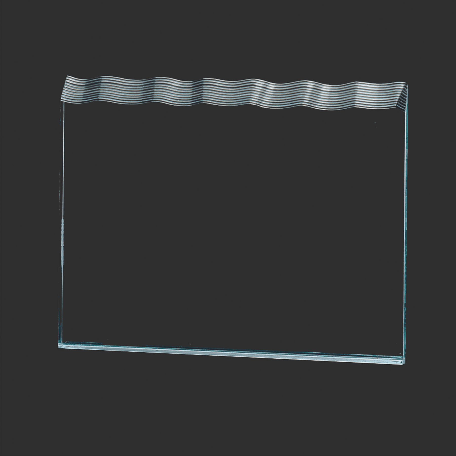 6" x 4 1/2" Tidal Series Jade Acrylic Award Upright Only