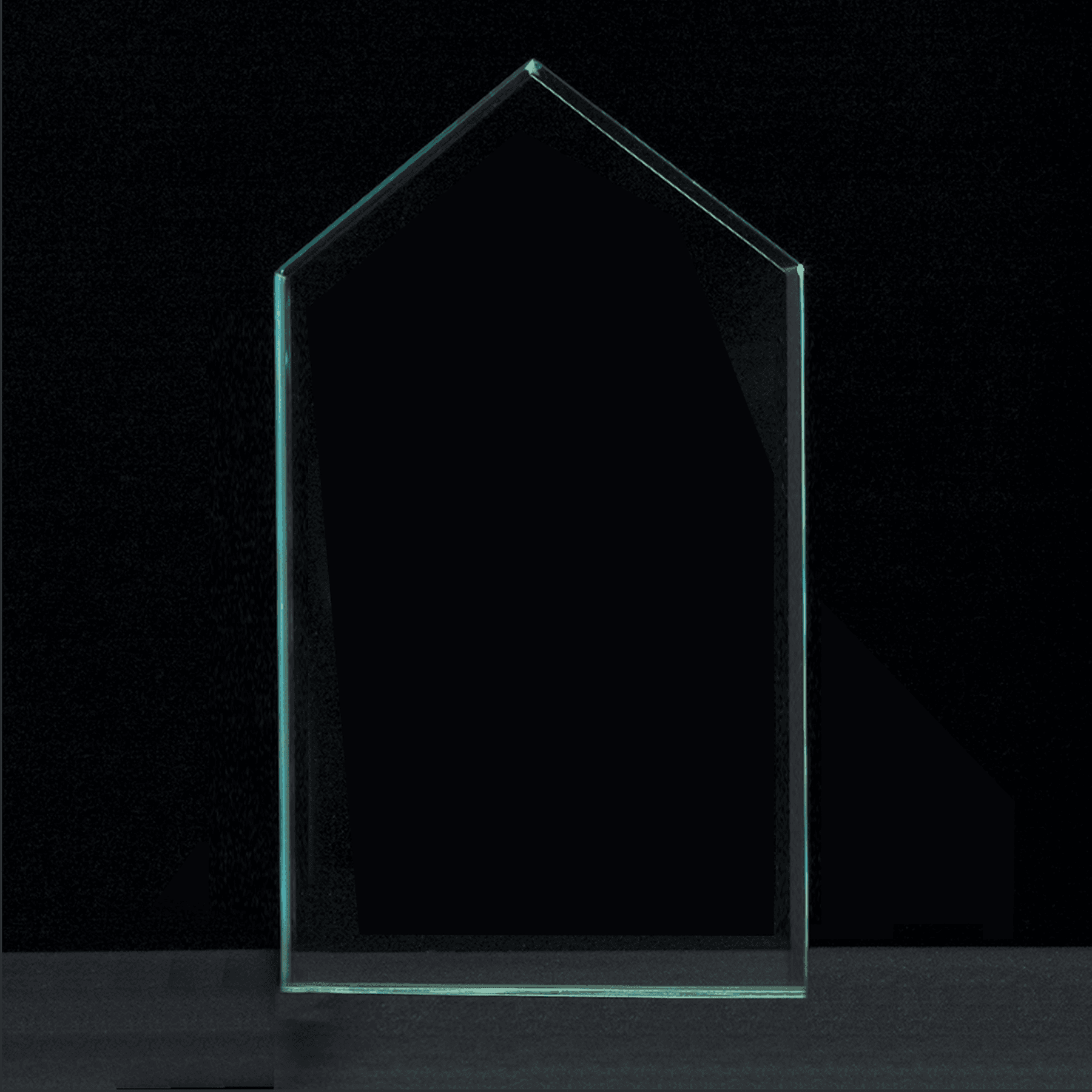 9 1/2" x 11 1/2" Peak Jade Acrylic Award-Upright Only