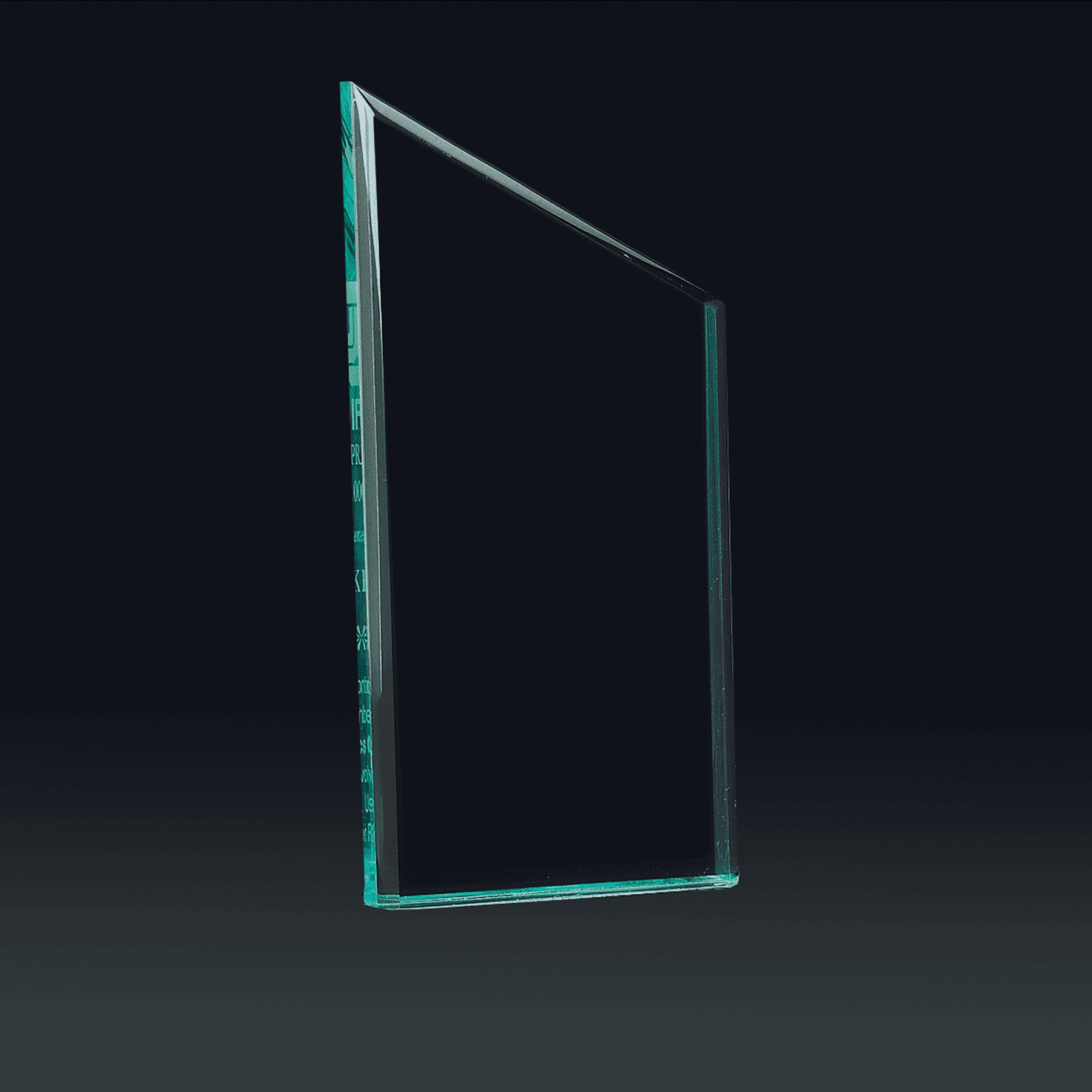 3 3/4" x 6" Zenith Series Jade Acrylic Award-Upright Only