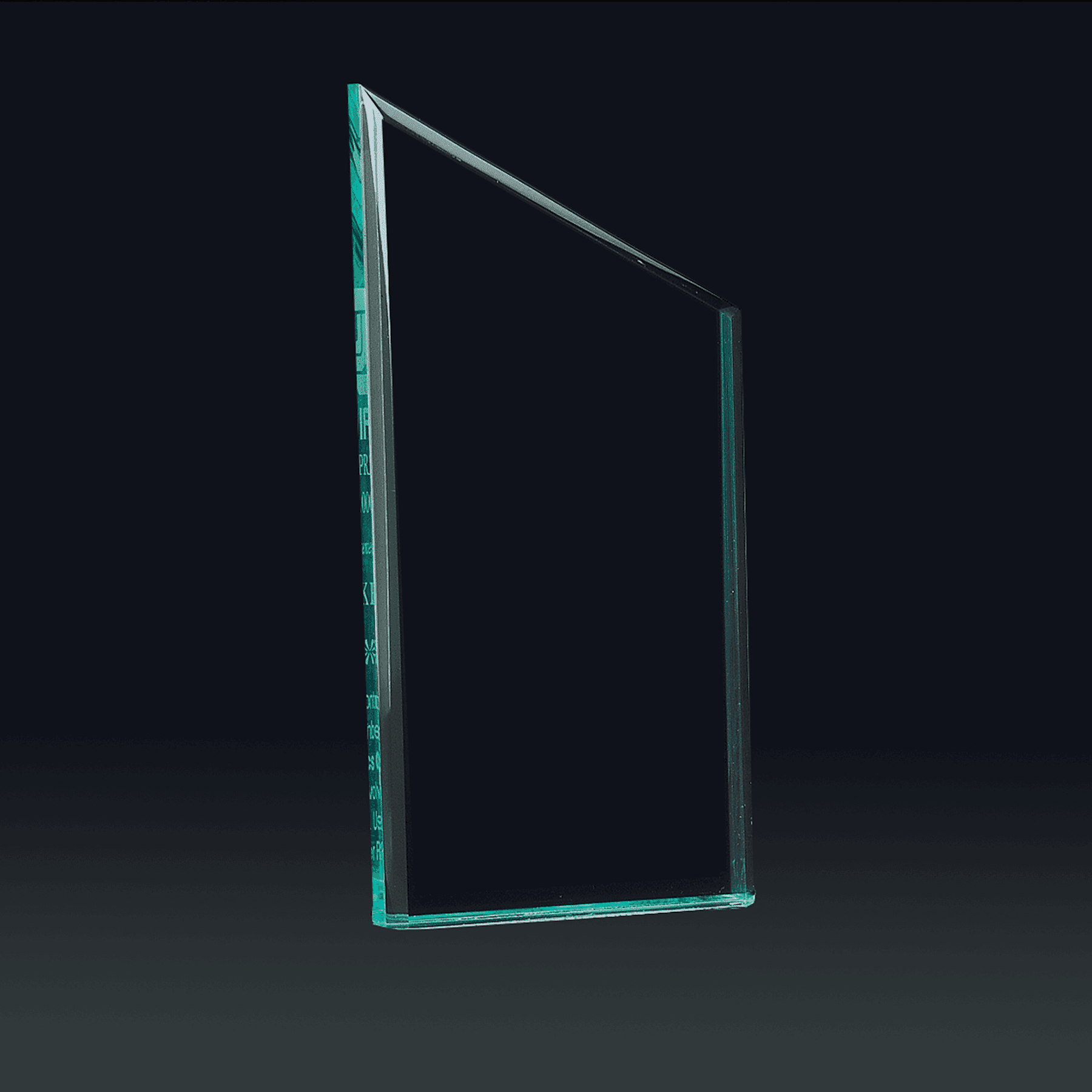 3 3/4" x 7" Zenith Series Jade Acrylic Award-Upright Only