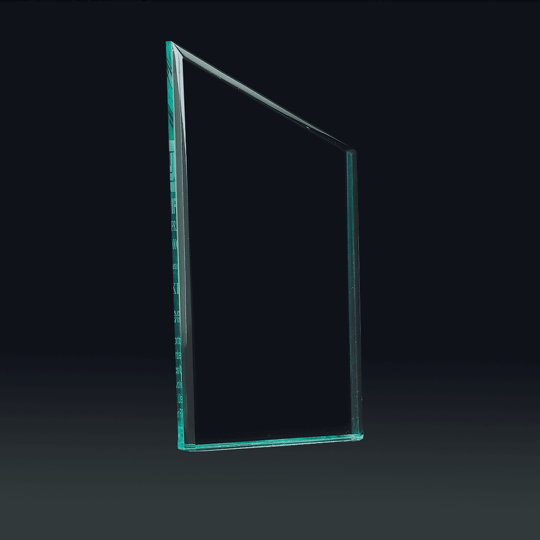 3 3/4" x 8" Zenith Series Jade Acrylic Award-Upright Only