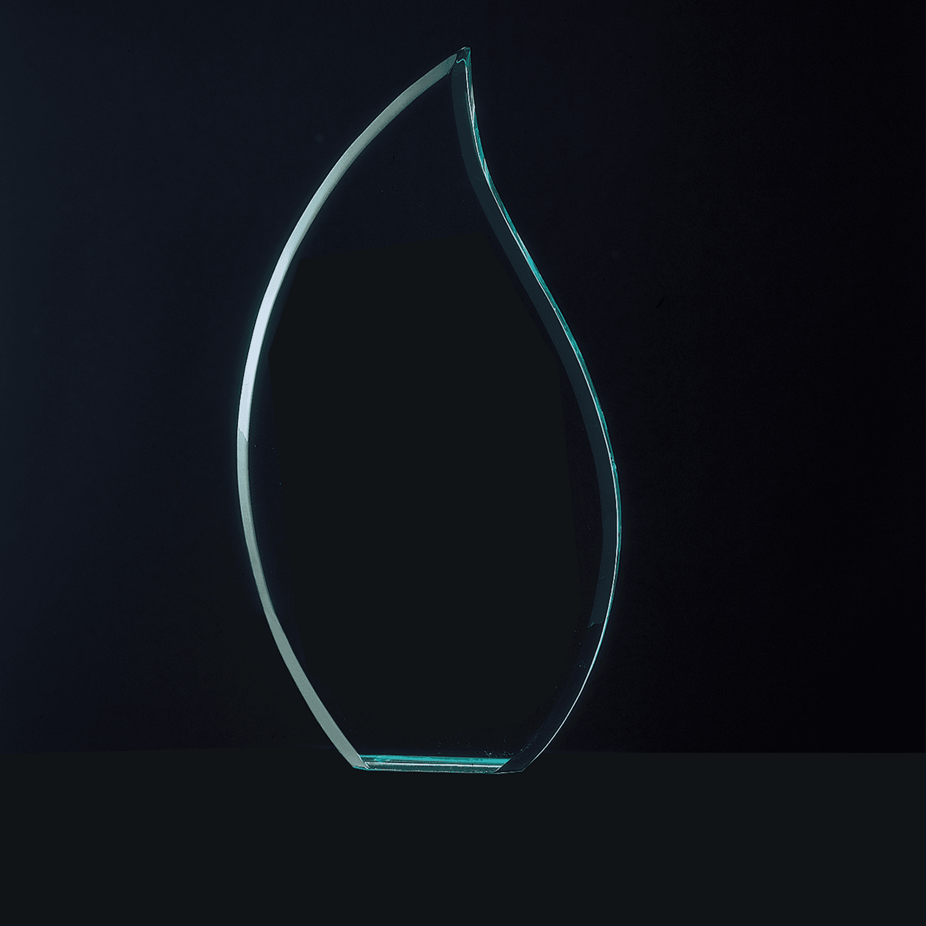 4 11/16" x 7" Tidal Series Jade Acrylic Award Upright Only