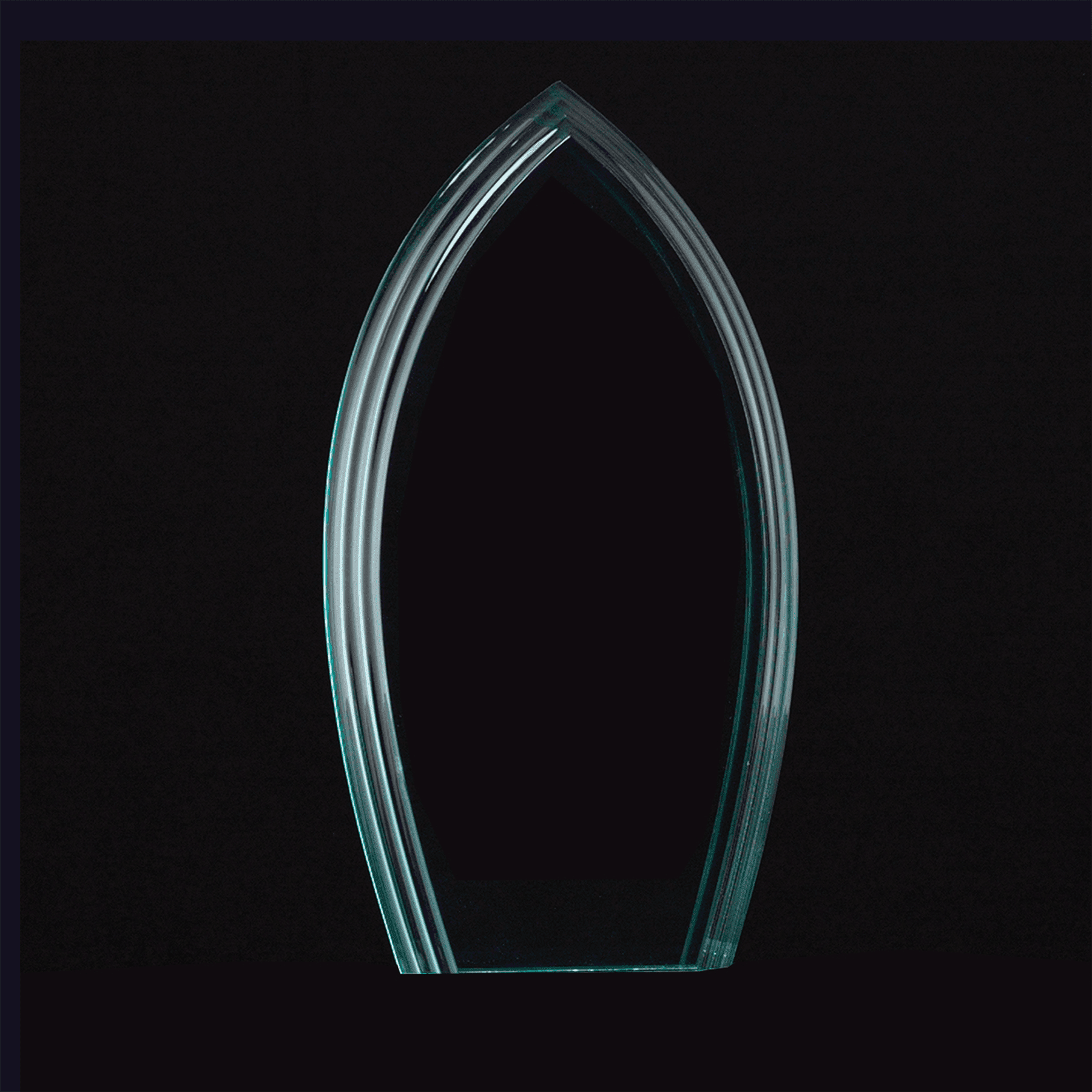 7 3/4" Flame Series Jade Acrylic Award-Upright Only